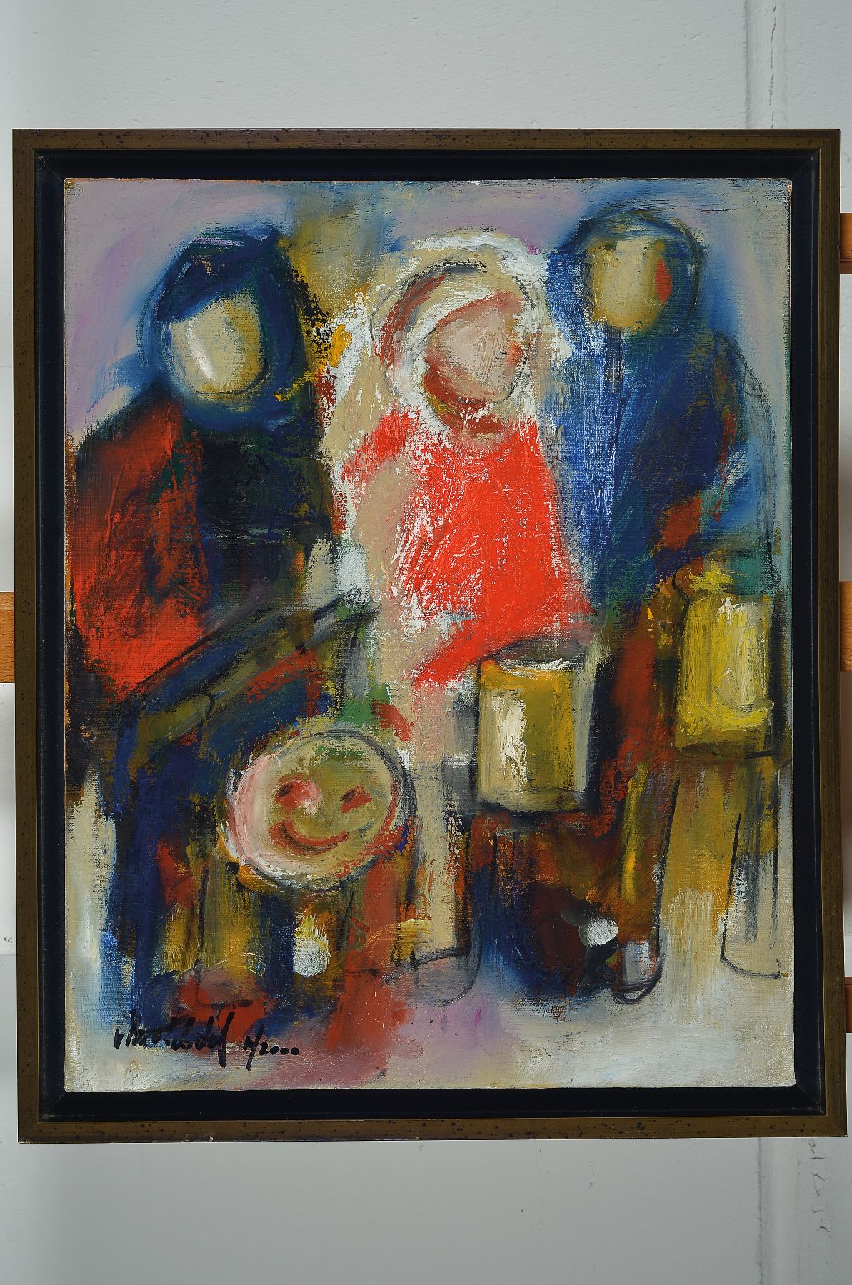 Detail a: Christina von Knobelsdorf, geb. 1942 Hamburg, Studium bei Prof. Andersch in Hamburg, zahlreiche Ausst. im In- und Ausland, hier: Kinder mit Laternen, ...