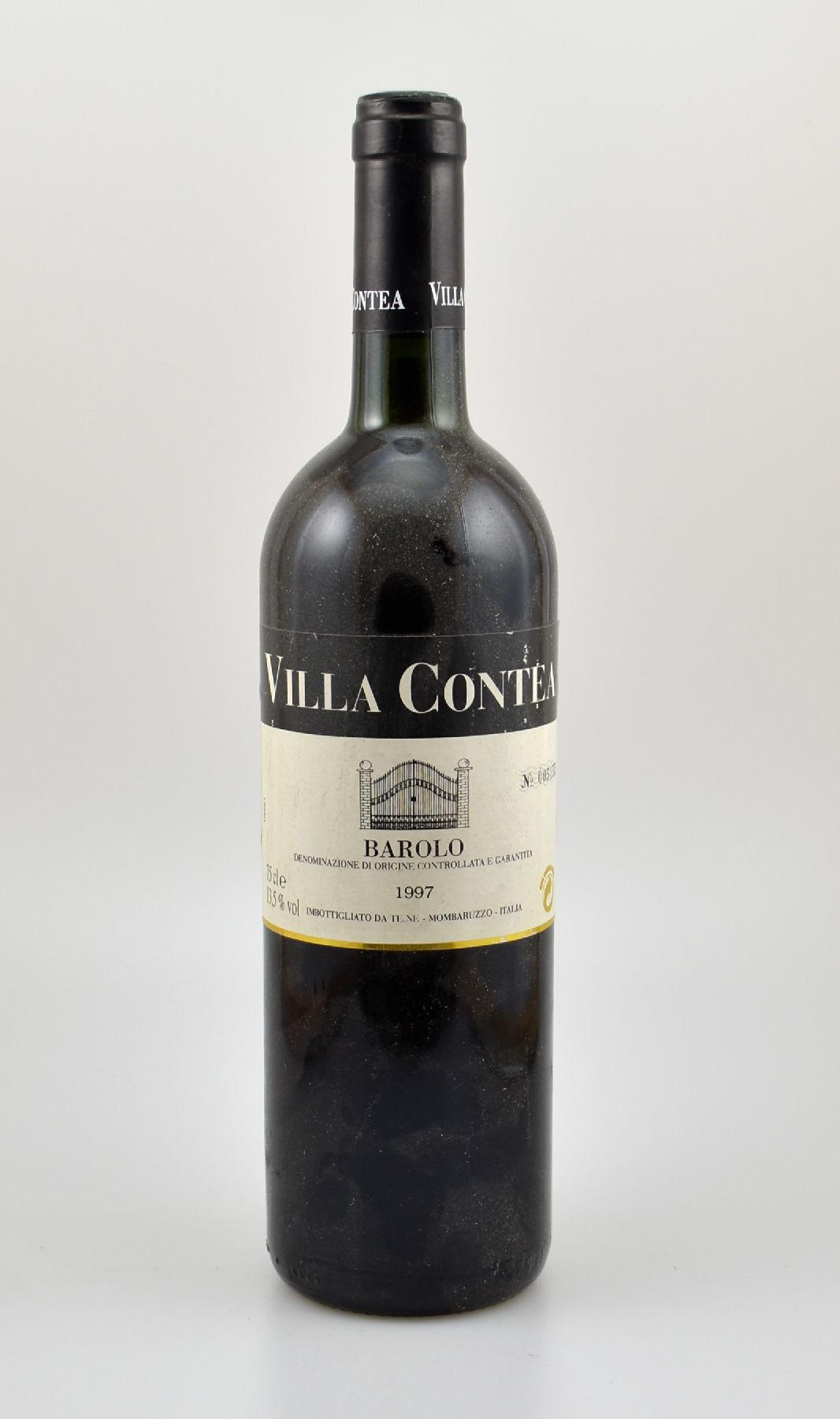 9 Flaschen 1997 Villa Contea Barolo, je ca. 75 cl, 13,5 % Vol., Füllstände: je ca. top shoulder, Etiketten z.T. l. besch., unverkostet, Provenienz: ...