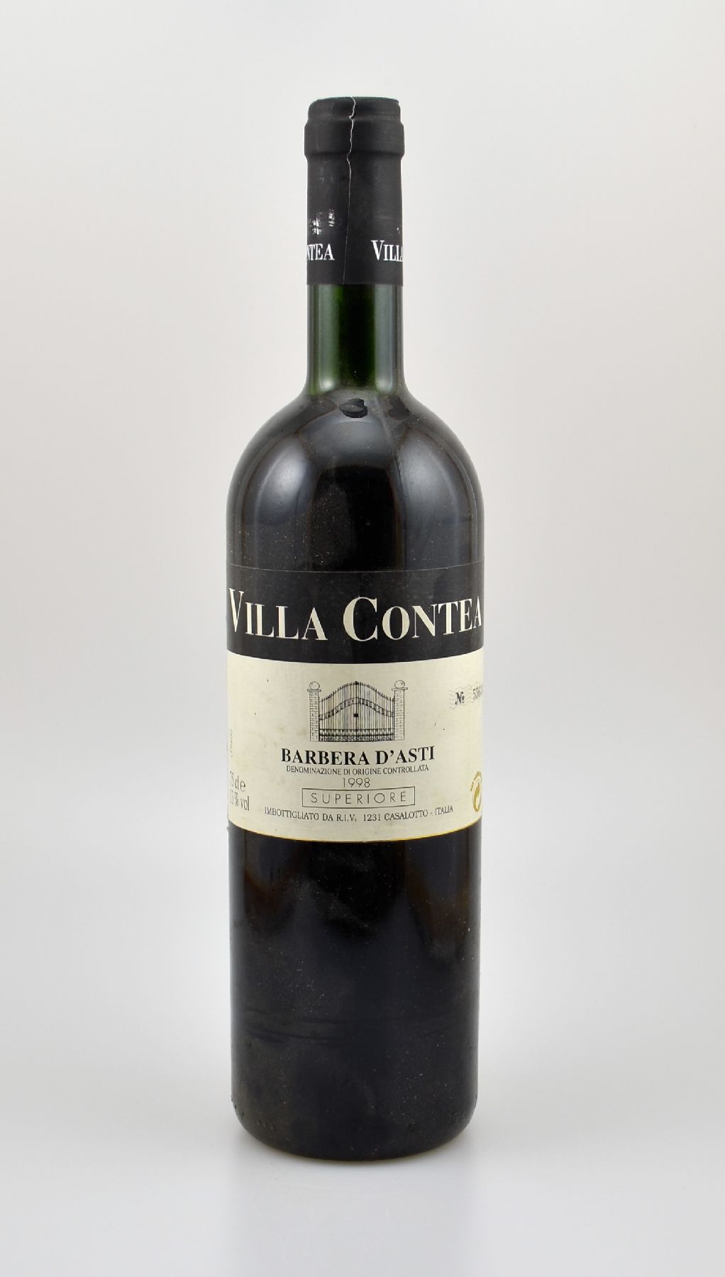 10 Flaschen 1998 Villa Contea Barbera D'Asti , je ca. 75 cl, 13 % Vol., Füllstände: je ca. top shoulder, gute Erhaltungszustände, ...