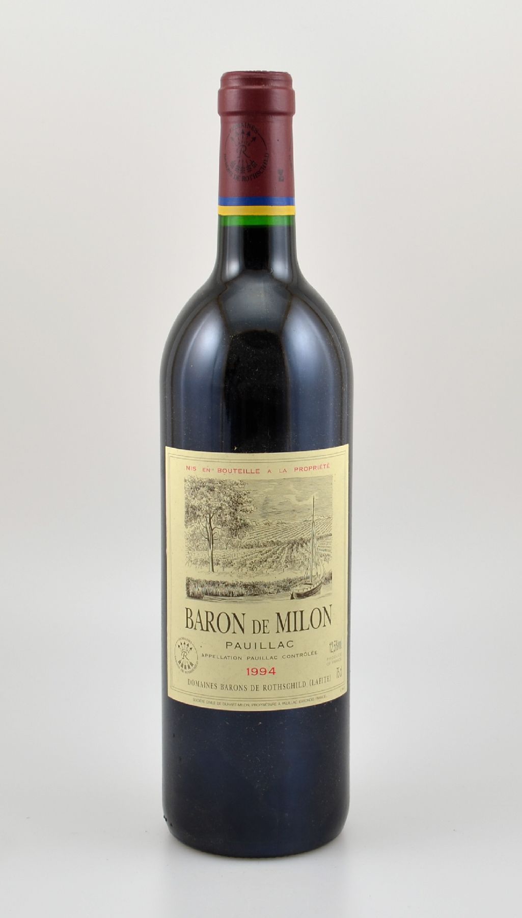 3 Flaschen 1994 Baron de Milon, Domaines Barons de Rothschild, Pauillac, je ca. 75 cl, 12,5 % Vol., Füllstände: je intoneck, gute ...