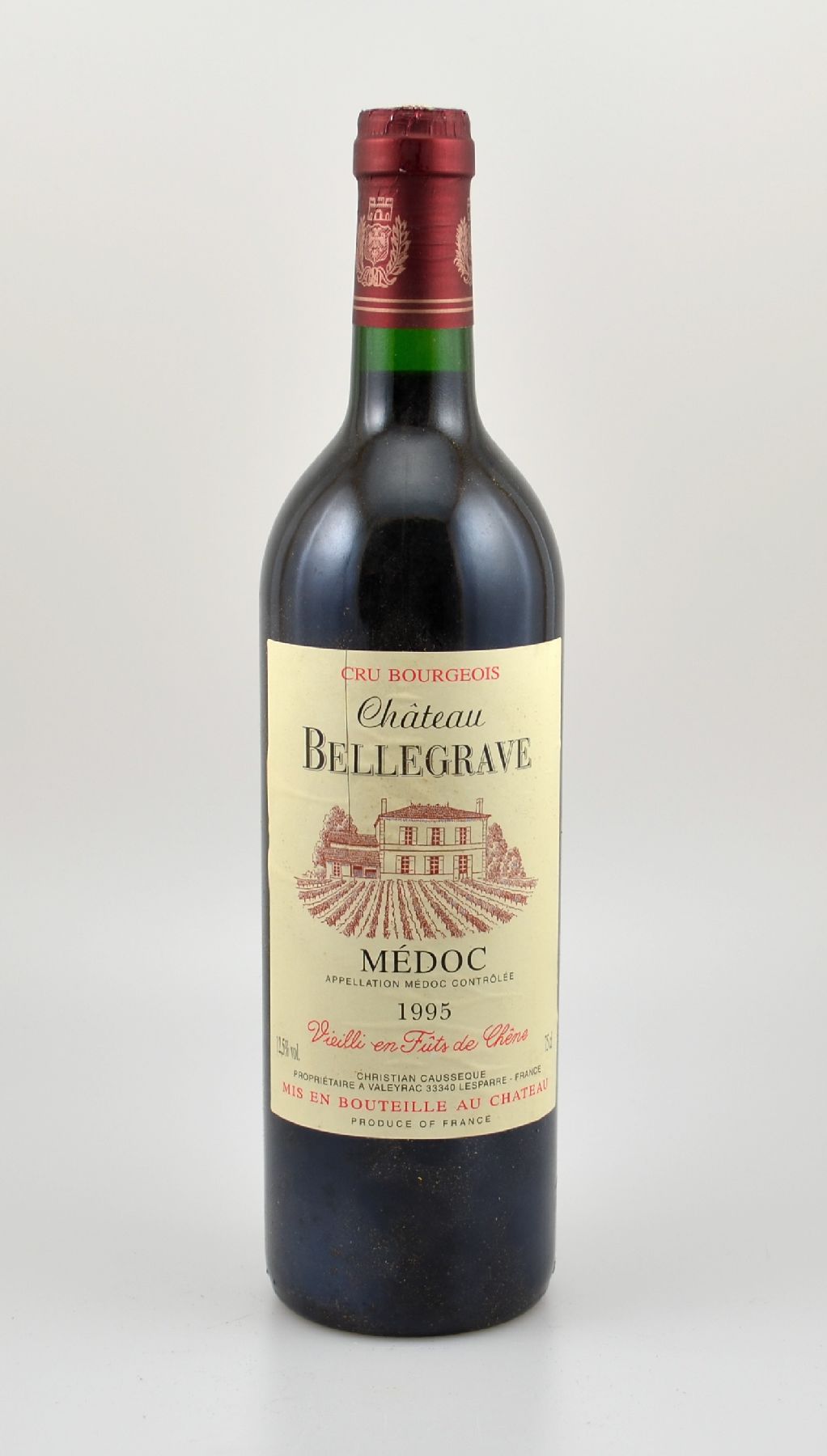 4 Flaschen Chateau Bellegrave, Jahrgänge: 3x 1995 1x 1996, je ca. 75 cl, 12,5 % Vol., Füllstände: je ca. into neck, unverkostet, Provenienz: Aus ...
