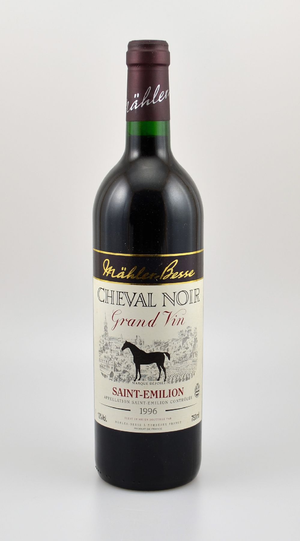 5 Flaschen 1996 Cheval Noir Grand Vin, Saint-Emilion, je ca. 75 cl, 12 % Vol., Füllstände: je ca. into neck, gute Erhaltungszustände, unverkostet, ...