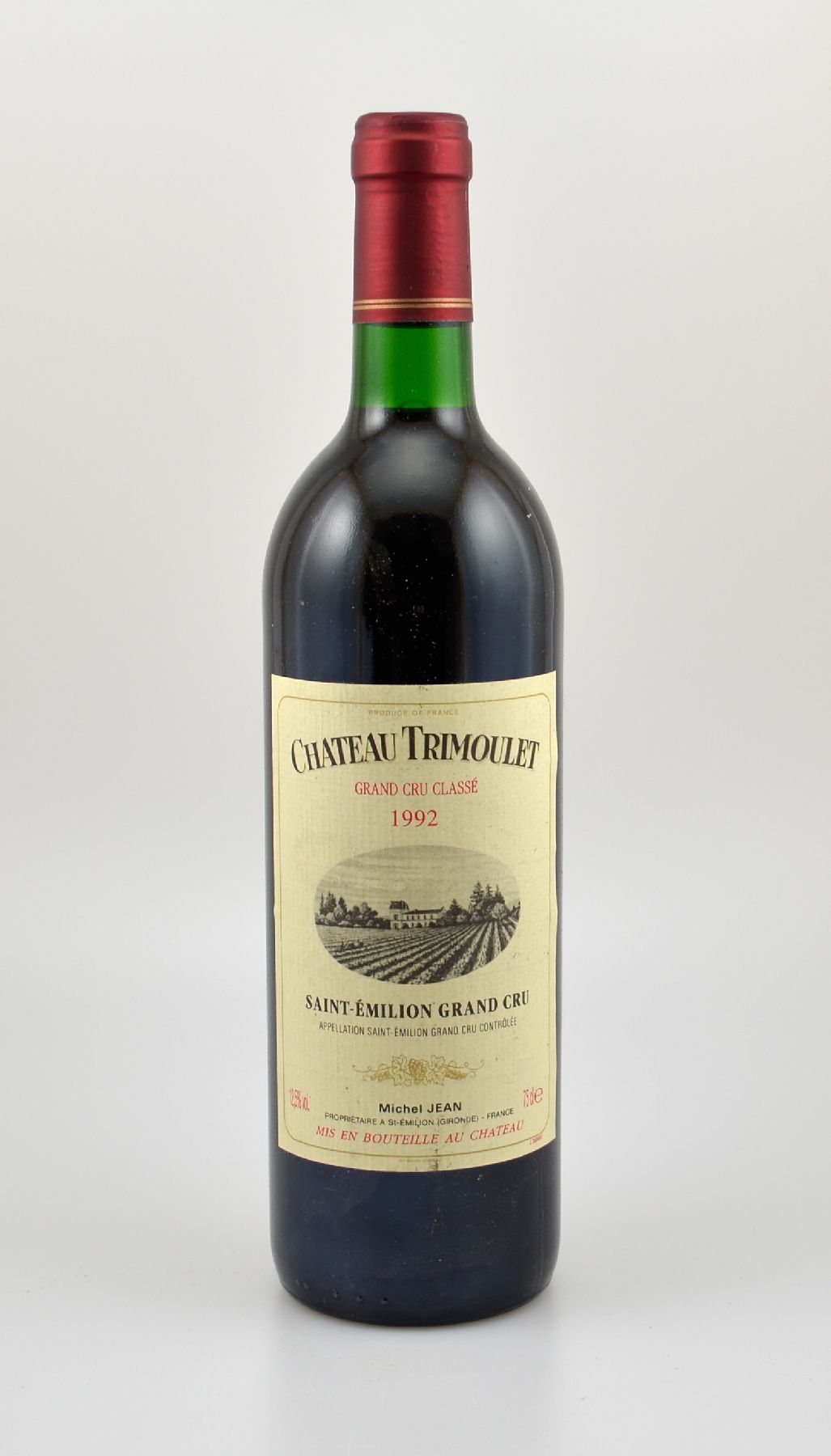 7 Flaschen 1992 Chateau Trimoulet, Saint-Emilion Grand Cru, je ca. 75 cl, 12,5 % Vol., Füllstände: je ca. top shoulder, gute Erhaltungszustände, ...