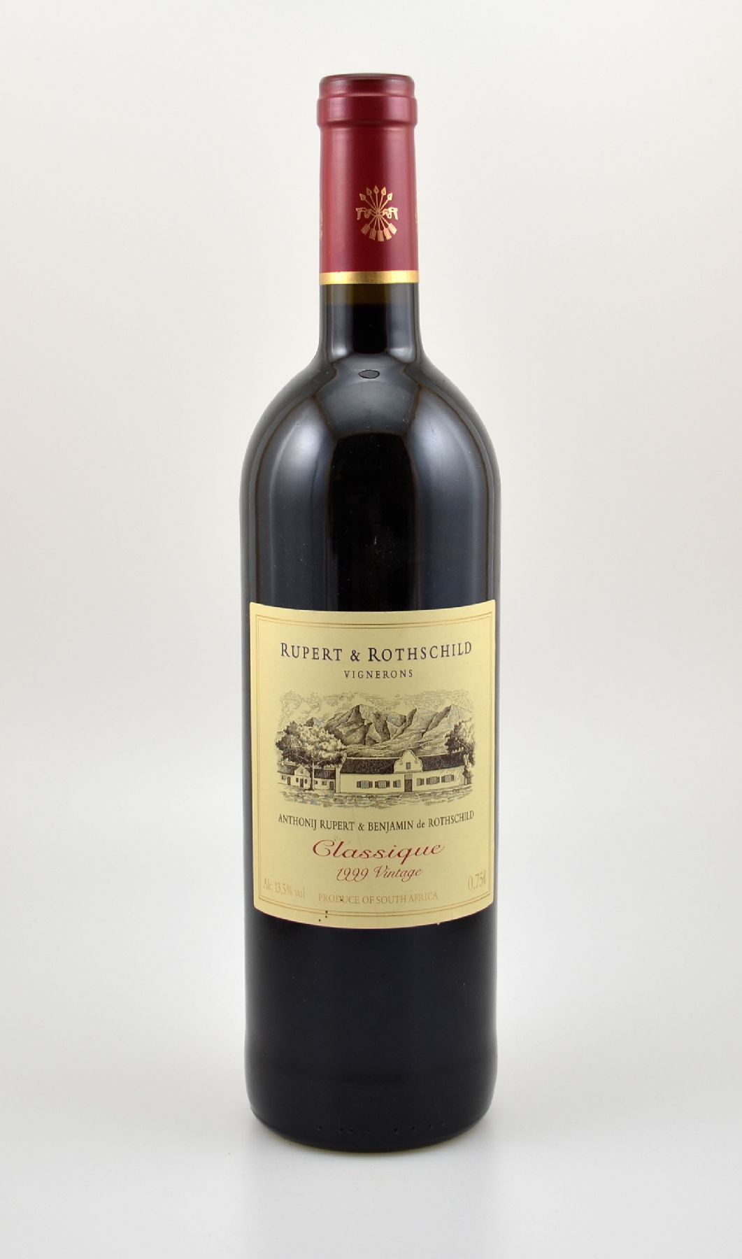 1 Flasche 1999 Rupert & Rothschild, Anthonij Ruoert & Benjamin de Rothschild, ca. 75 cl, 13,5 % Vol., Füllstand: ca. into neck, guter ...