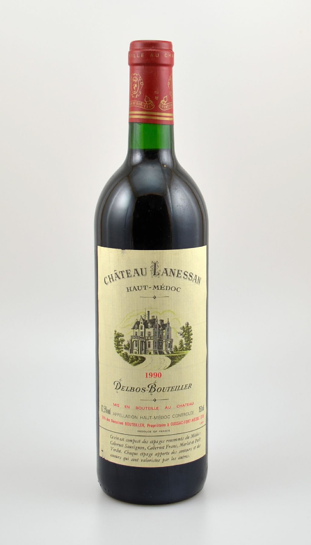 1 Flasche 1990 Chateau Lanessan, Haut-Medoc, ca. 75 cl, 12,5 % Vol., Füllstand: ca. into neck, unverkostet