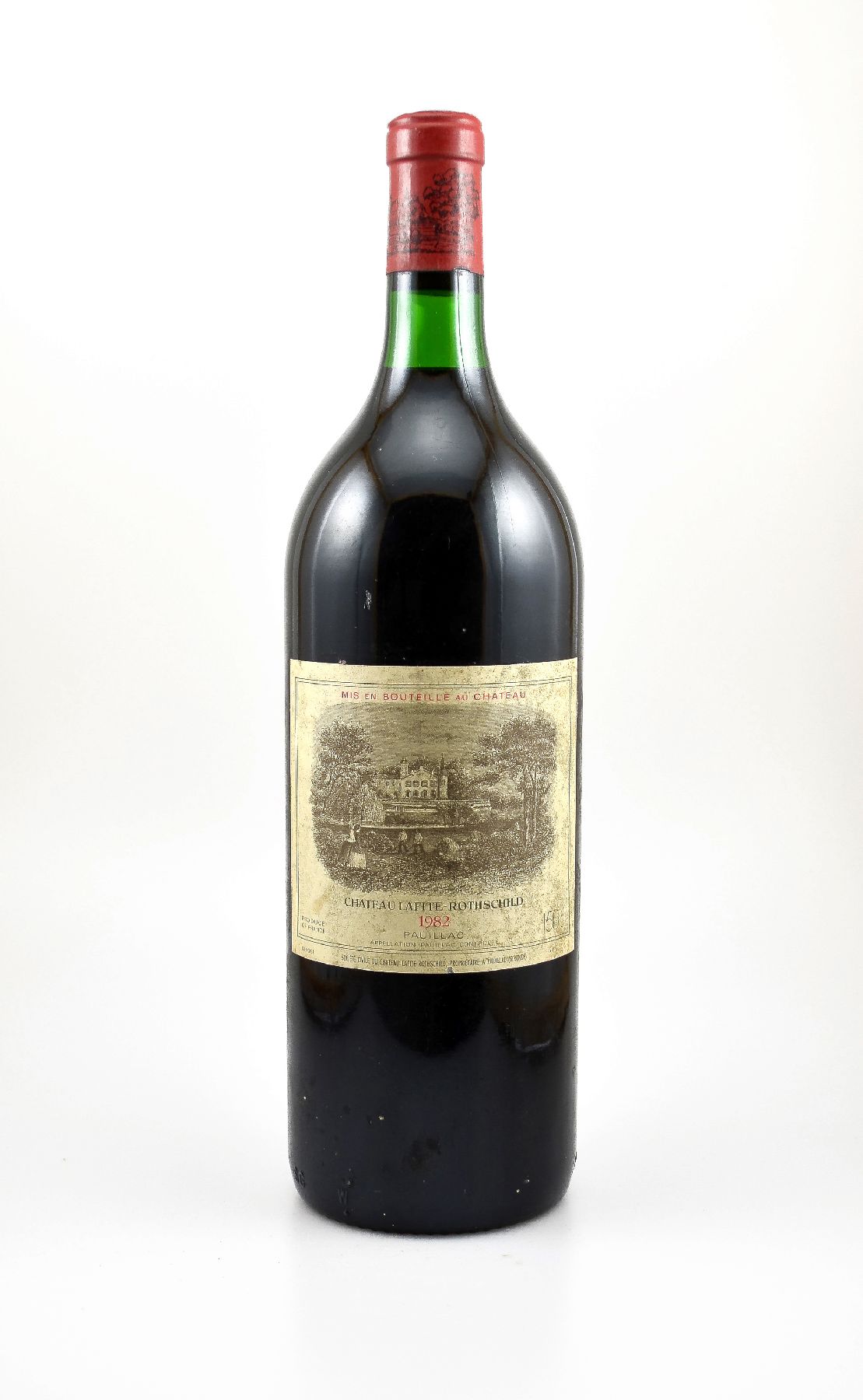 1 Magnumflasche 1982 Chateau Lafite Rothschild, Pauillac, Premier Grand Cru Classe, ca. 150 cl, Füllstand: ca. into neck, Etikett l. beschmutzt, ...