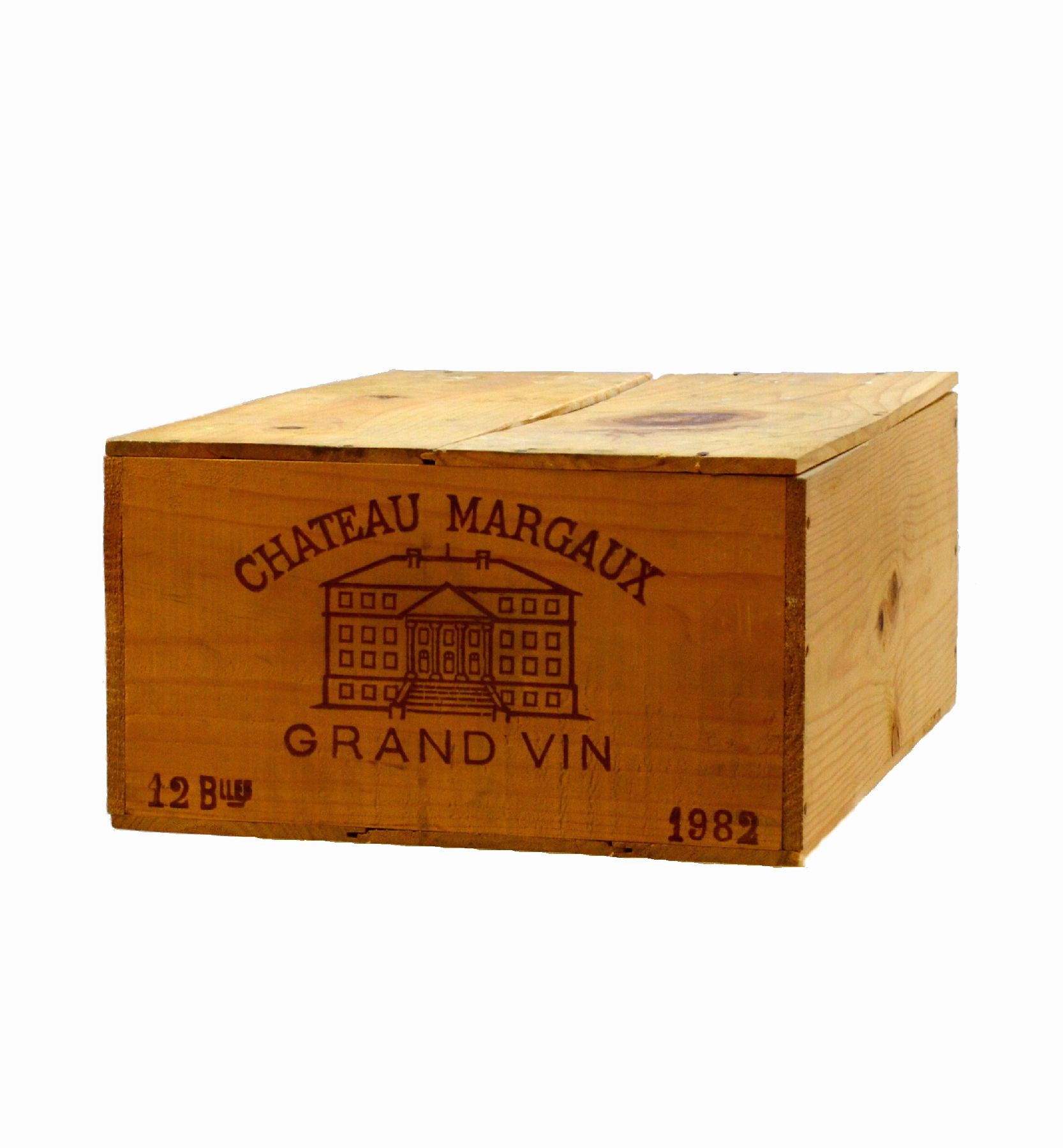 Detail b: 12 Flaschen 1982 Chateau Margaux, Margaux, Premier Grand Cru Classe, je 75 cl, Füllstände: je into neck, Etiketten z.T. l. beschmutzt, Kapseln und ...