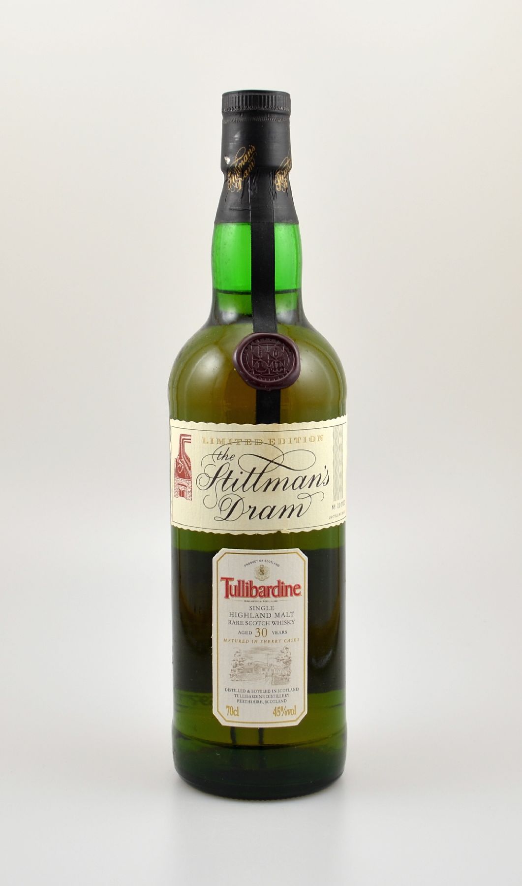 1 Flasche Single Malt Scotch Whisky, The Stillman's Dram, ca. 70 cl, 45 % Vol., distilled at Tullibardine Distillery, 30 Years Old, Limited ...