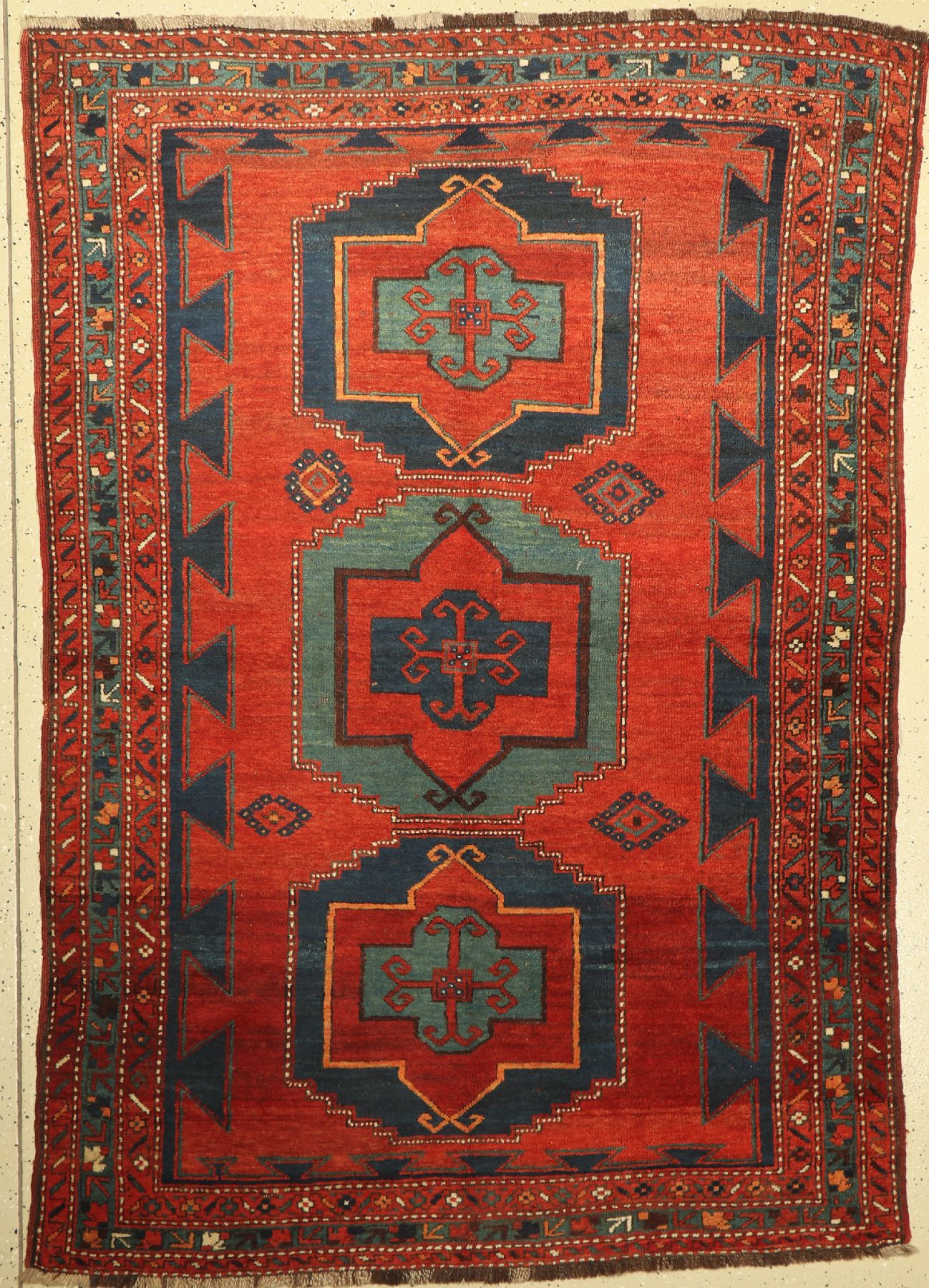 Kazak, Kaukasus, um 1900, Wolle auf Wolle, ca. 210 x 151 cm, EHZ: 2-3