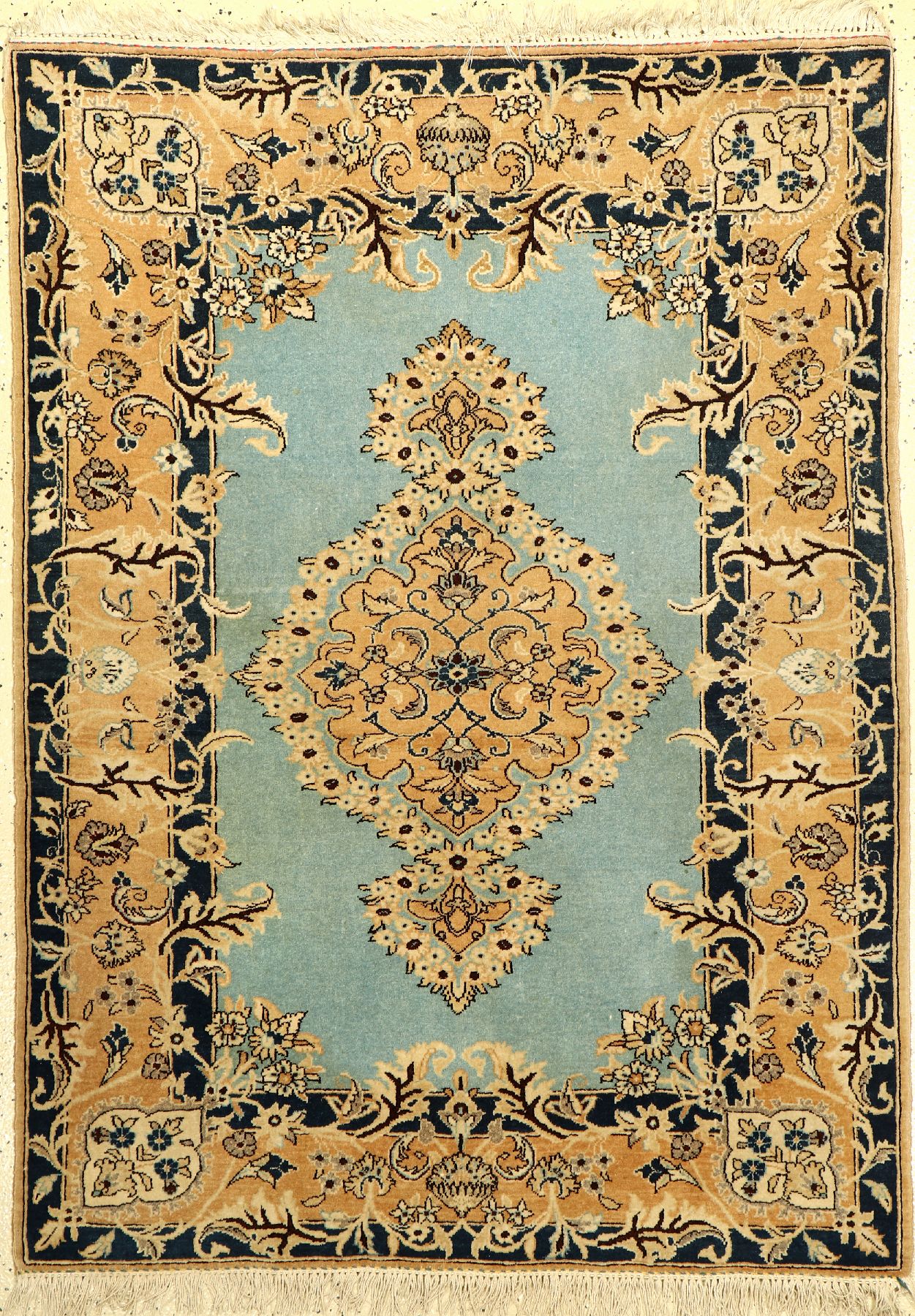 Ghom alt, Persien, ca. 50 Jahre, Wolle auf Baumwolle, ca. 148 x 107 cm, EHZ: 2-3, (verblaßt)