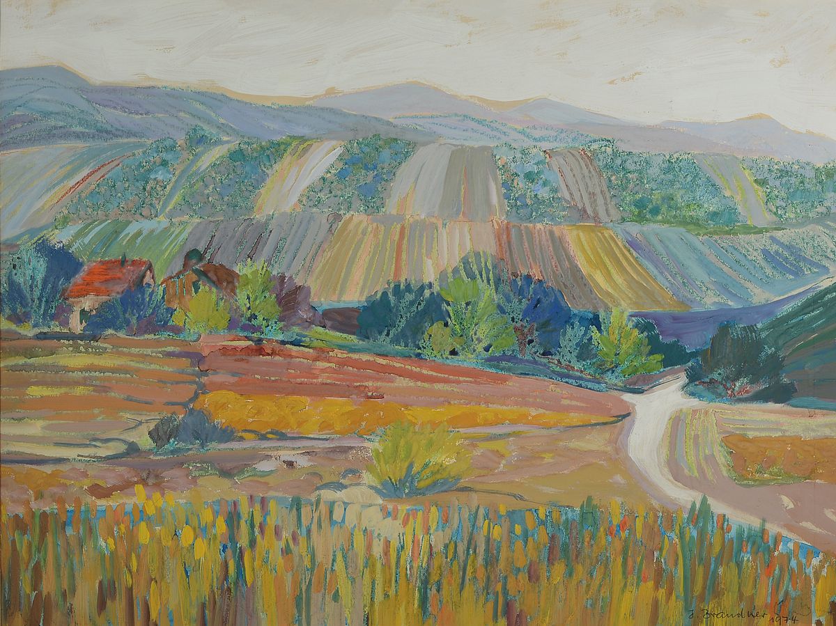 Detail c: Ingeborg Brandner, geb. 1920, Malerin aus Dörrenbach, zwei Arbeiten: Ansicht von Dörrenbach, Öl/Lwd, signiert, ca. 60x80cm; Landschaft bei ...