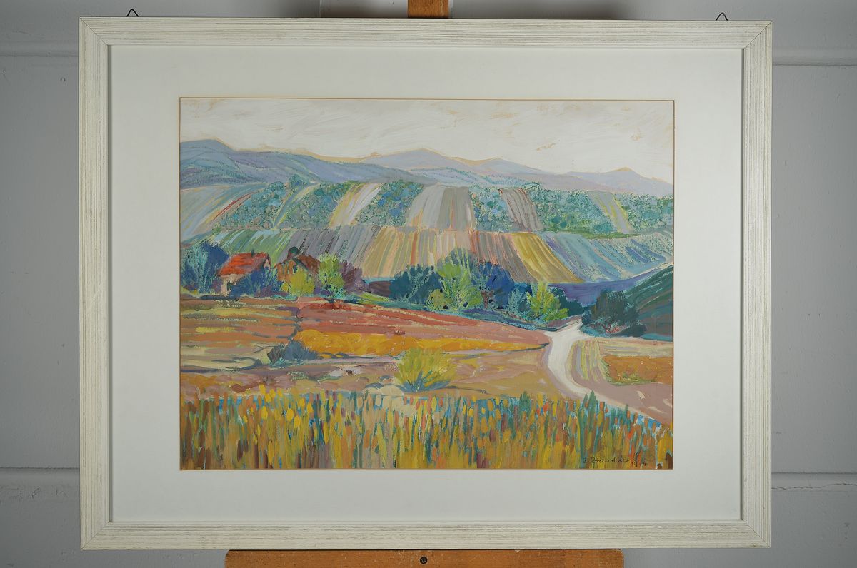 Detail n: Ingeborg Brandner, geb. 1920, Malerin aus Dörrenbach, zwei Arbeiten: Ansicht von Dörrenbach, Öl/Lwd, signiert, ca. 60x80cm; Landschaft bei ...