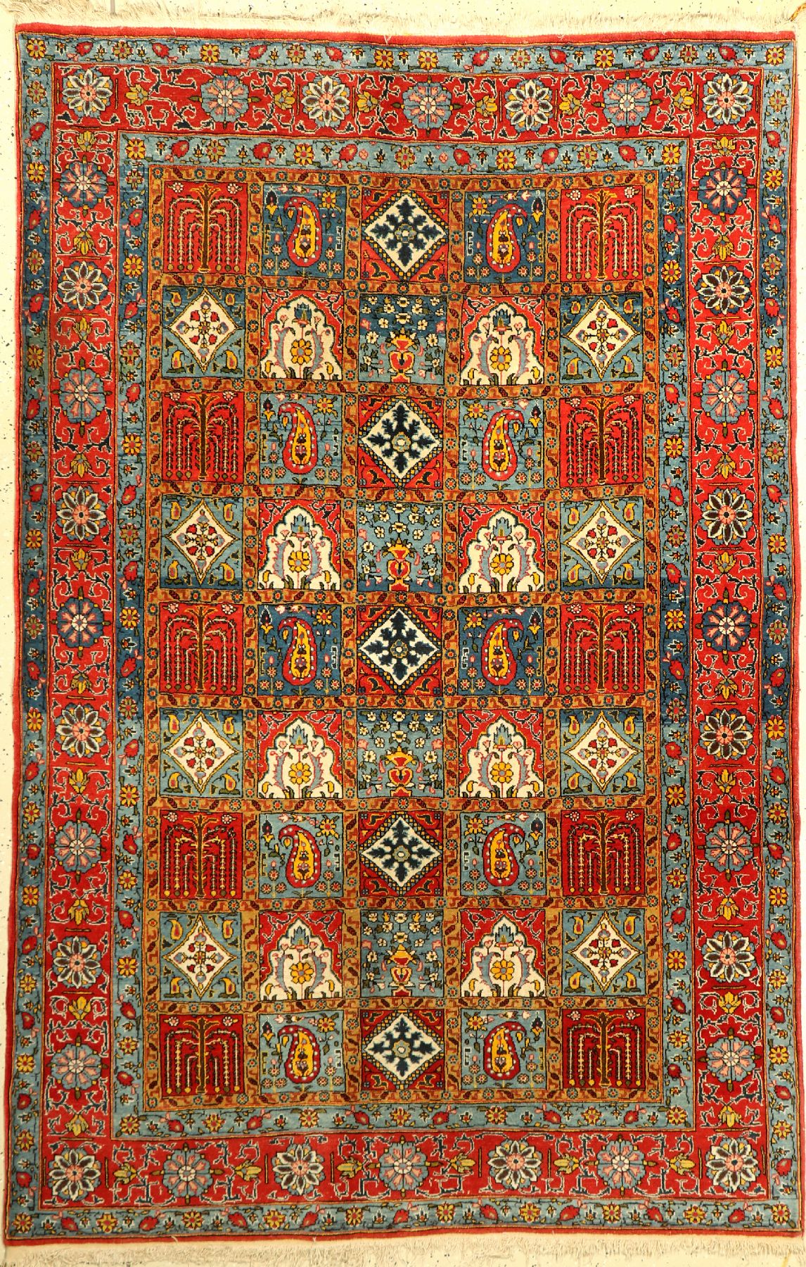 Ghom Kork, Persien, ca. 60 Jahre, Korkwolle, ca. 211 x 139 cm, EHZ: 2-3