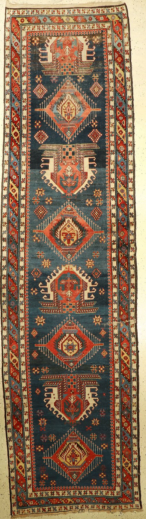 Shahsavan, Persien, ende 19 Jhd., Wolle aufWolle, ca. 415 x 108 cm, EHZ: 3-4