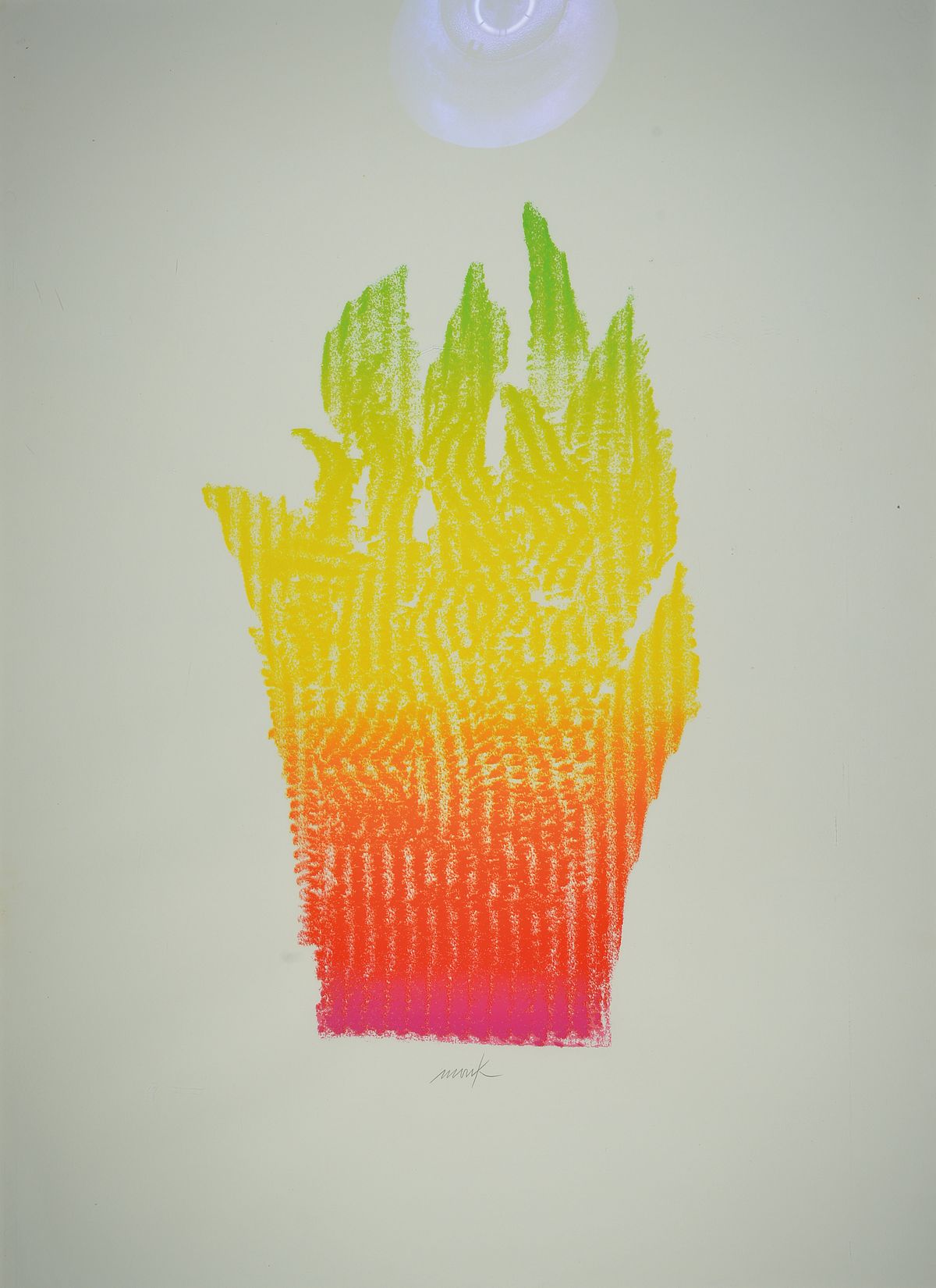 Heinz Mack, Lollar 1931 - lebt in Mönchengladbach, Siebdruck auf Büttenpapier, handsigniert, num. 130/190, 106 x 78 cm, Rahmen: 109 x 81 cm