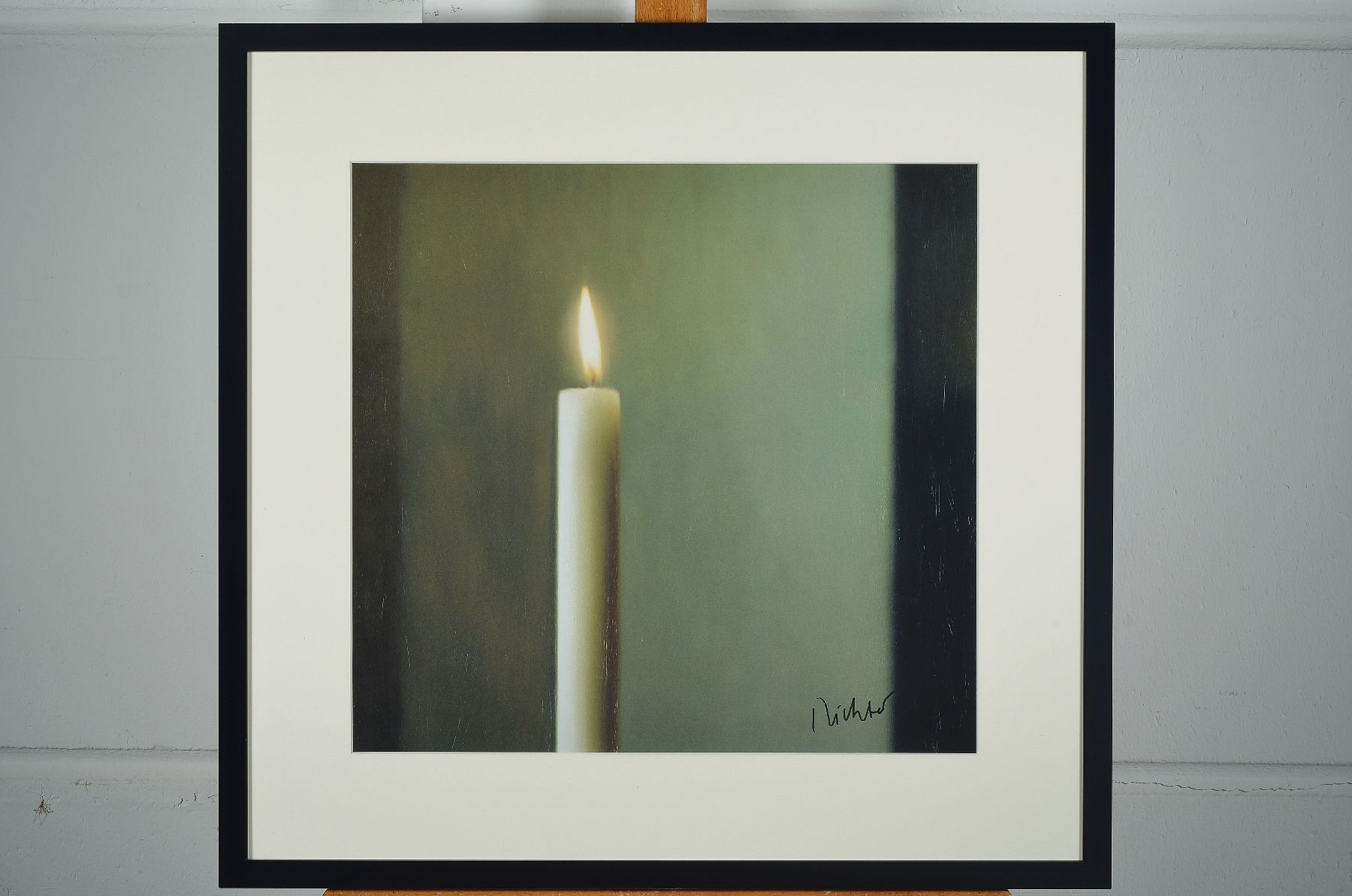 Detail a: Gerhard Richter, geb. 1932, Farboffset-Lithografie auf dünnem Karton, handsigniert, Titel: "Kerze", 2008, Hrsg. Museum Edinburgh, 2008, ...