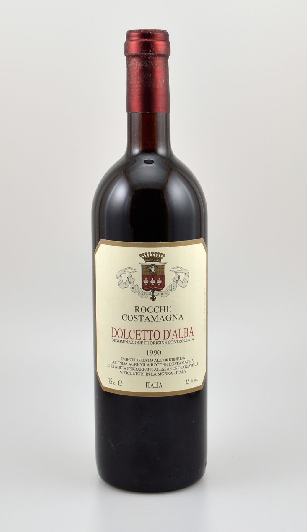3 Flaschen 1990 Rocche Costamagna Dolcetto D'Alba, je ca. 75 cl, 12,5 % Vol., Füllstände: je ca. top shoulder, sehr gute Erhaltungszustände, ...