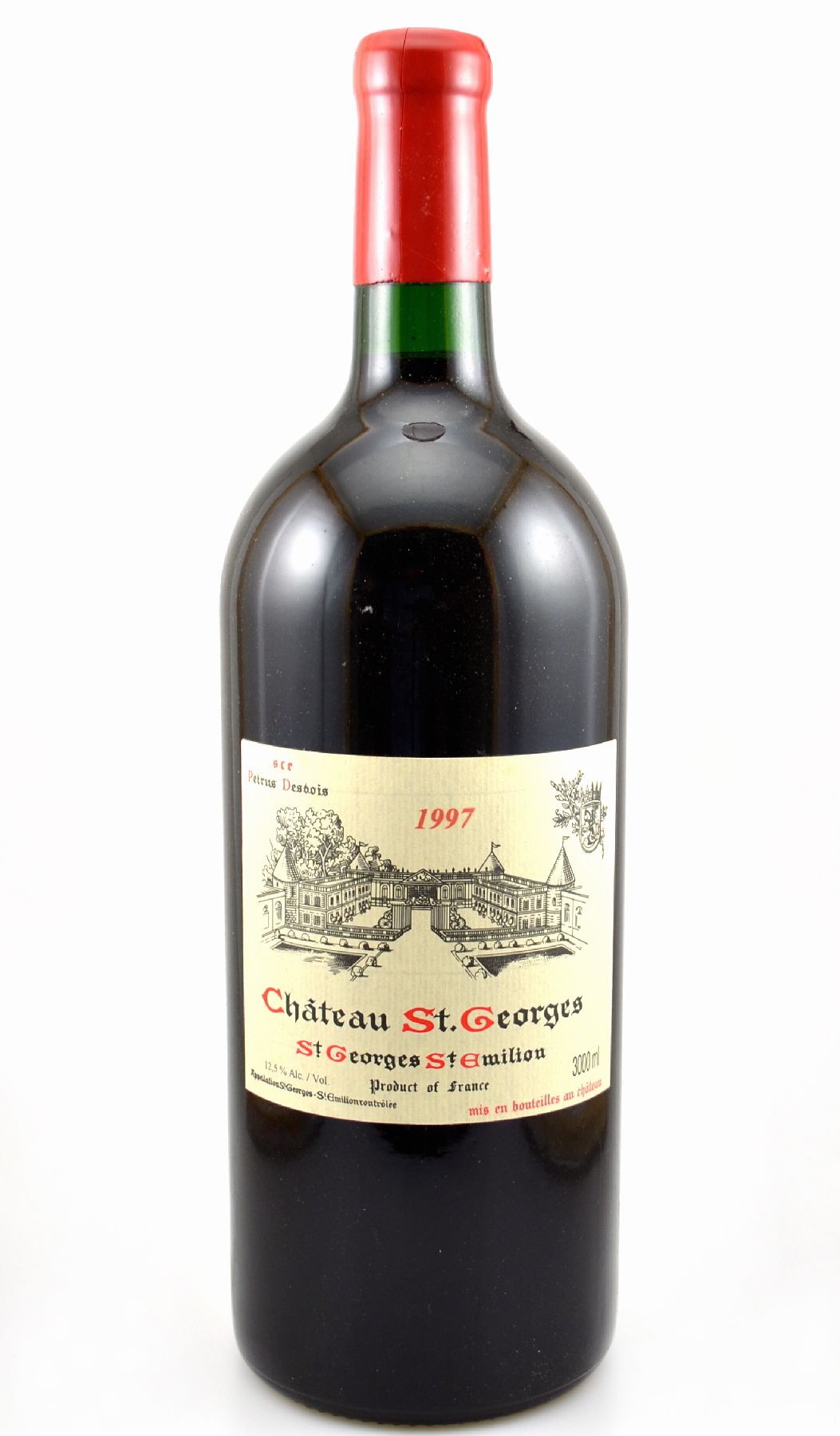 1 Doppelmagnumflasche 1997 Chateau St. Georges, St. Georges St. Emilion, ca. 300 cl, 12,5 % Vol., Füllstand: ca. into neck, hervorragender ...