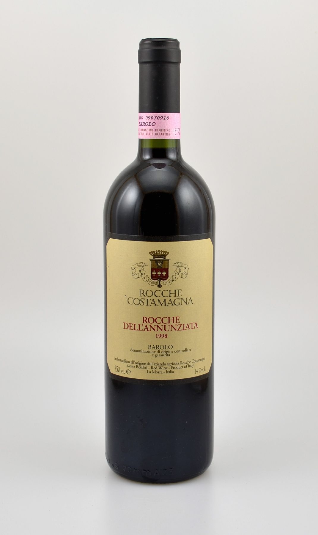 4 Flaschen 1998 Rocche Costamagna Barolo Dell'Annunziata, je ca. 75 cl, 14 % Vol., Füllstände: je into neck, sehr gute Erhaltungszustände, ...