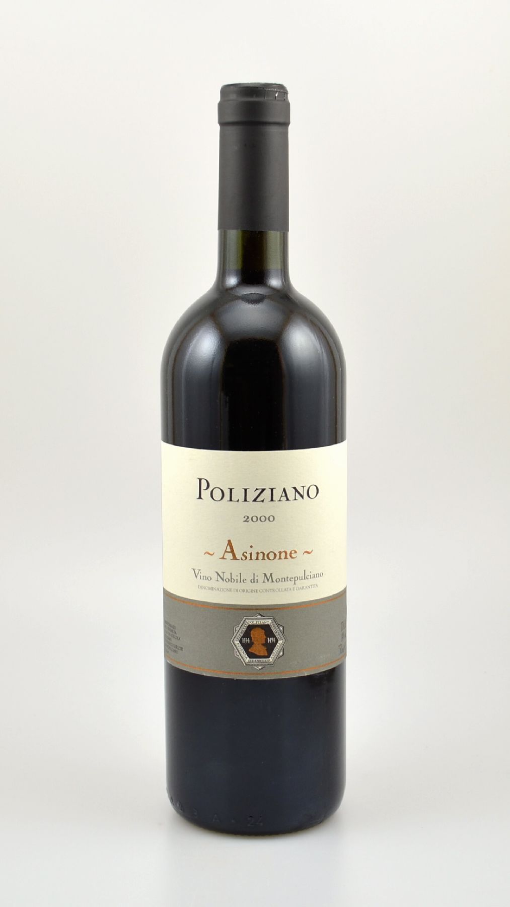 12 Flaschen 2000er Poliziano Asinone Vino Nobile di Montepulciano, je ca. 75 cl, 14 % Vol., Füllstände: je ca. into neck, hervorragende ...