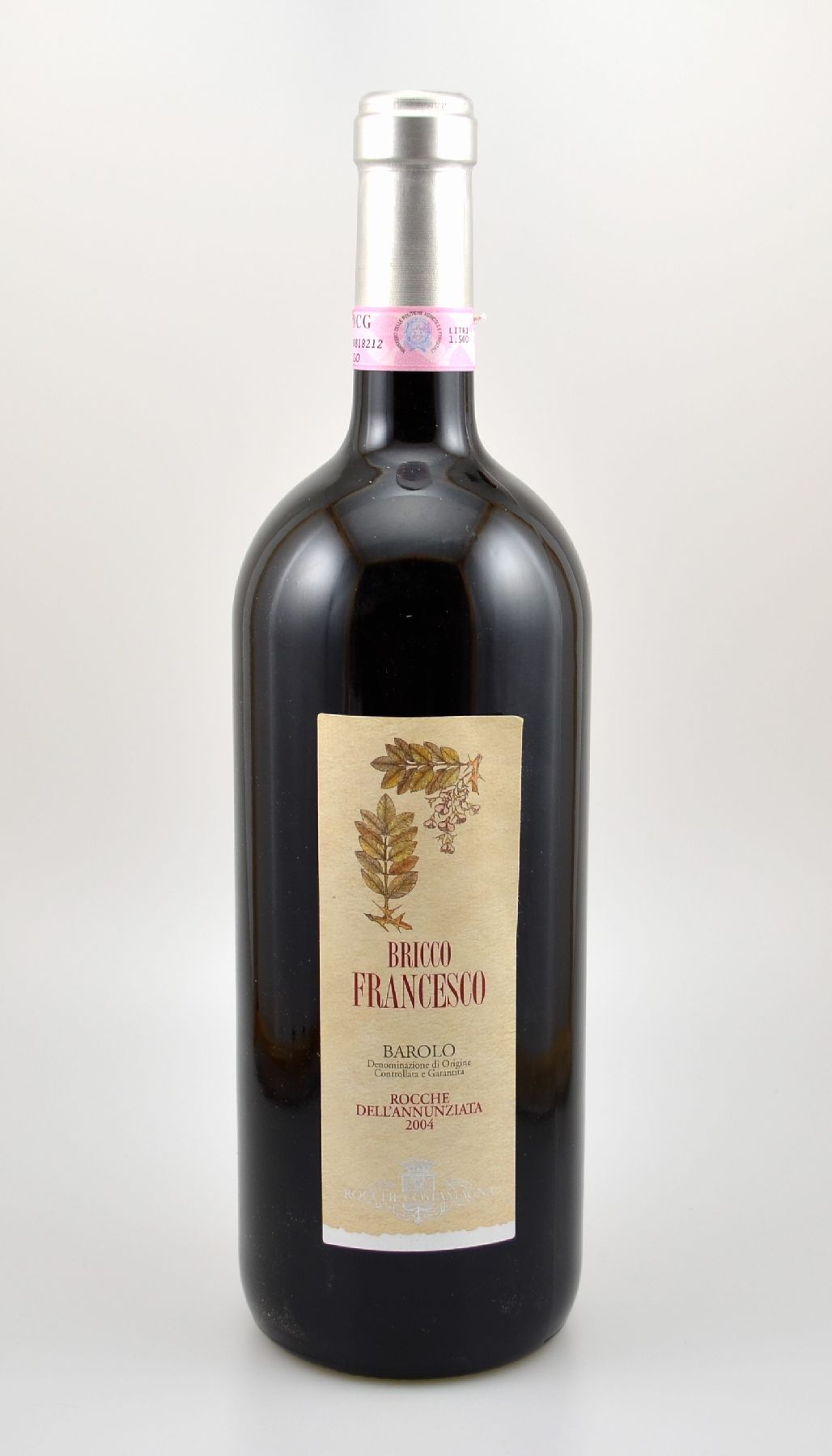 1 Magnumflasche 2004 Bricco Francesco Barolo Rocche Dell'Annunziata, ca. 150 cl, 14 % Vol., Füllstand: ca. high fill, hervorragender ...