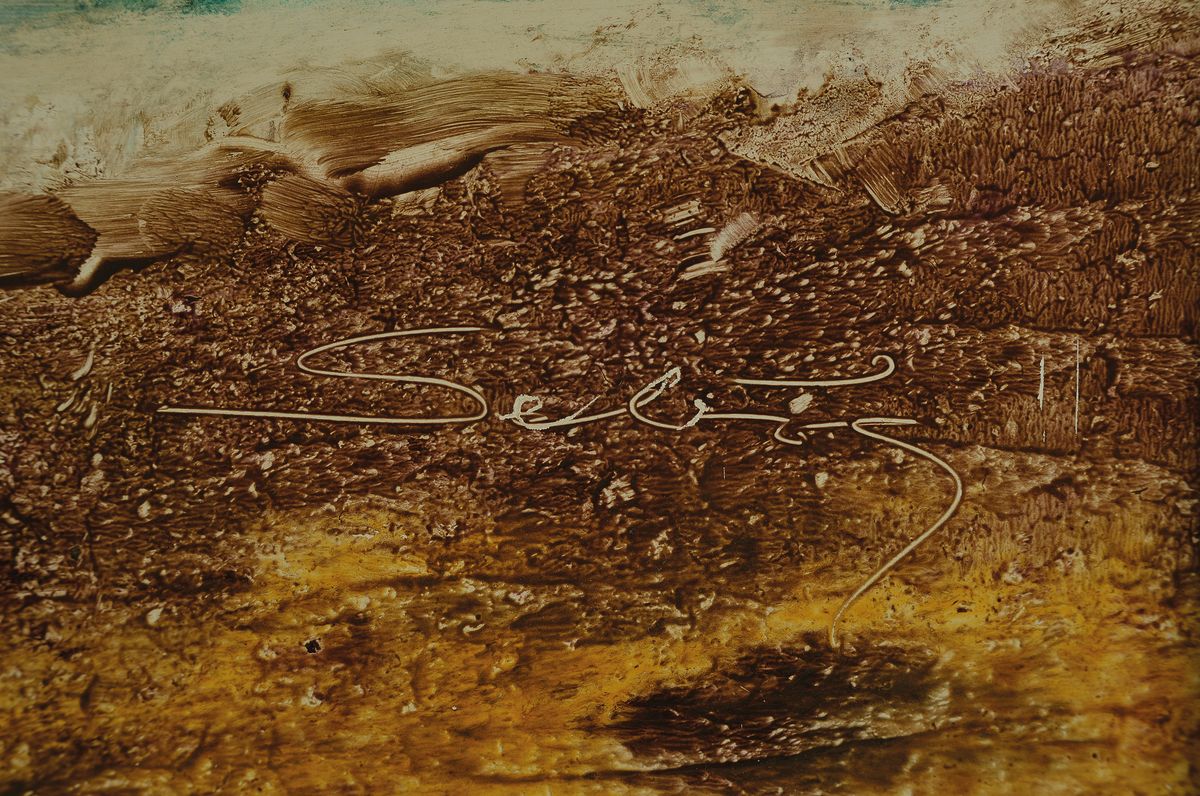 Detail c: Lajos Sebök, 1910 Szeged (Ungarn) - 1996 Neuss, Frau mit Windhund am Strand, Öl/Platte, re u. signiert, ca. 50 x 60 cm, Rahmen: 53 x 63 cm