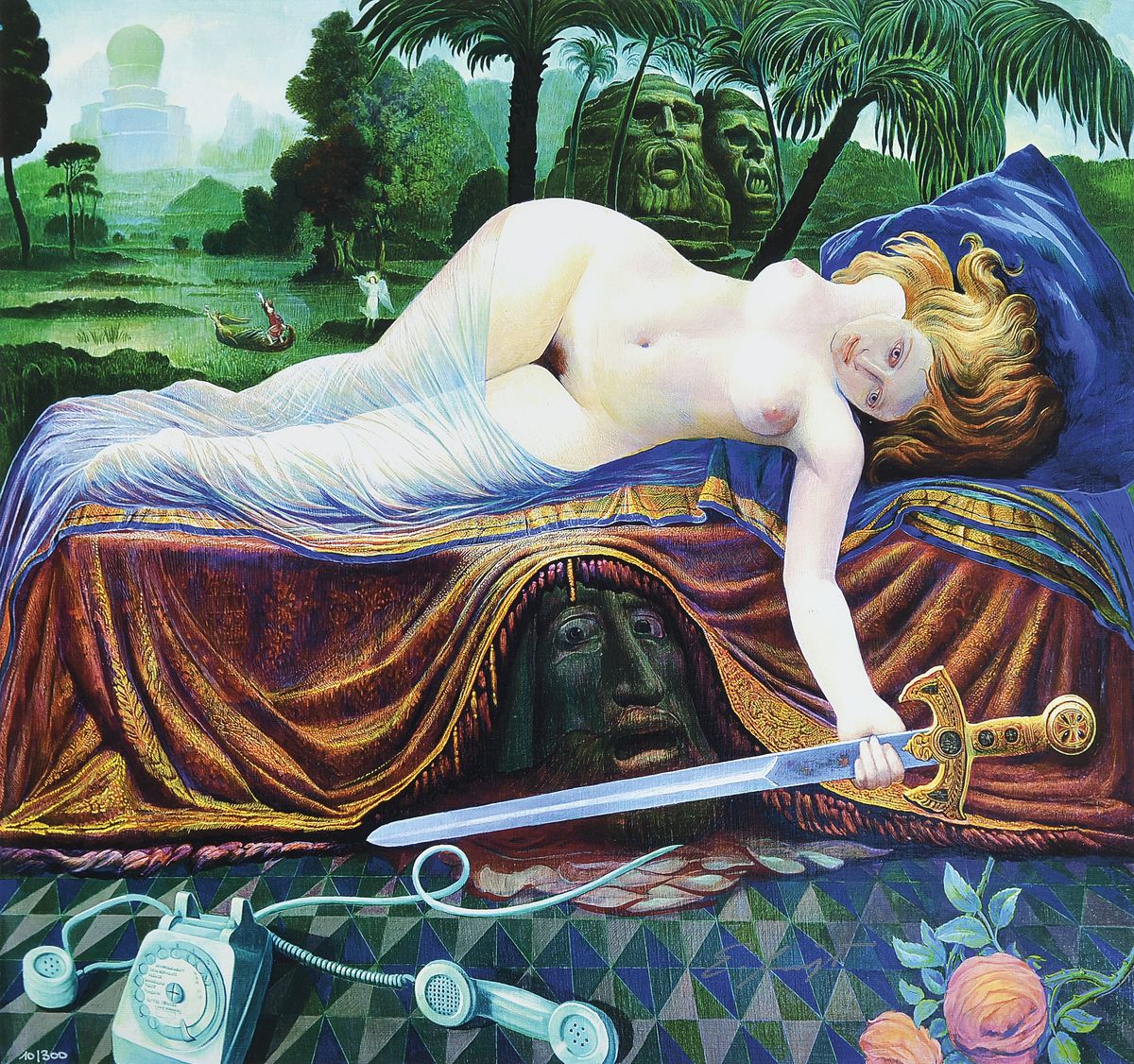 Ernst Fuchs, 1930-2015, zwei Giclee-Drucke: Adam mystikus und Judith mit dem Haupt des Holofernes, beide handsigniert und num. ,