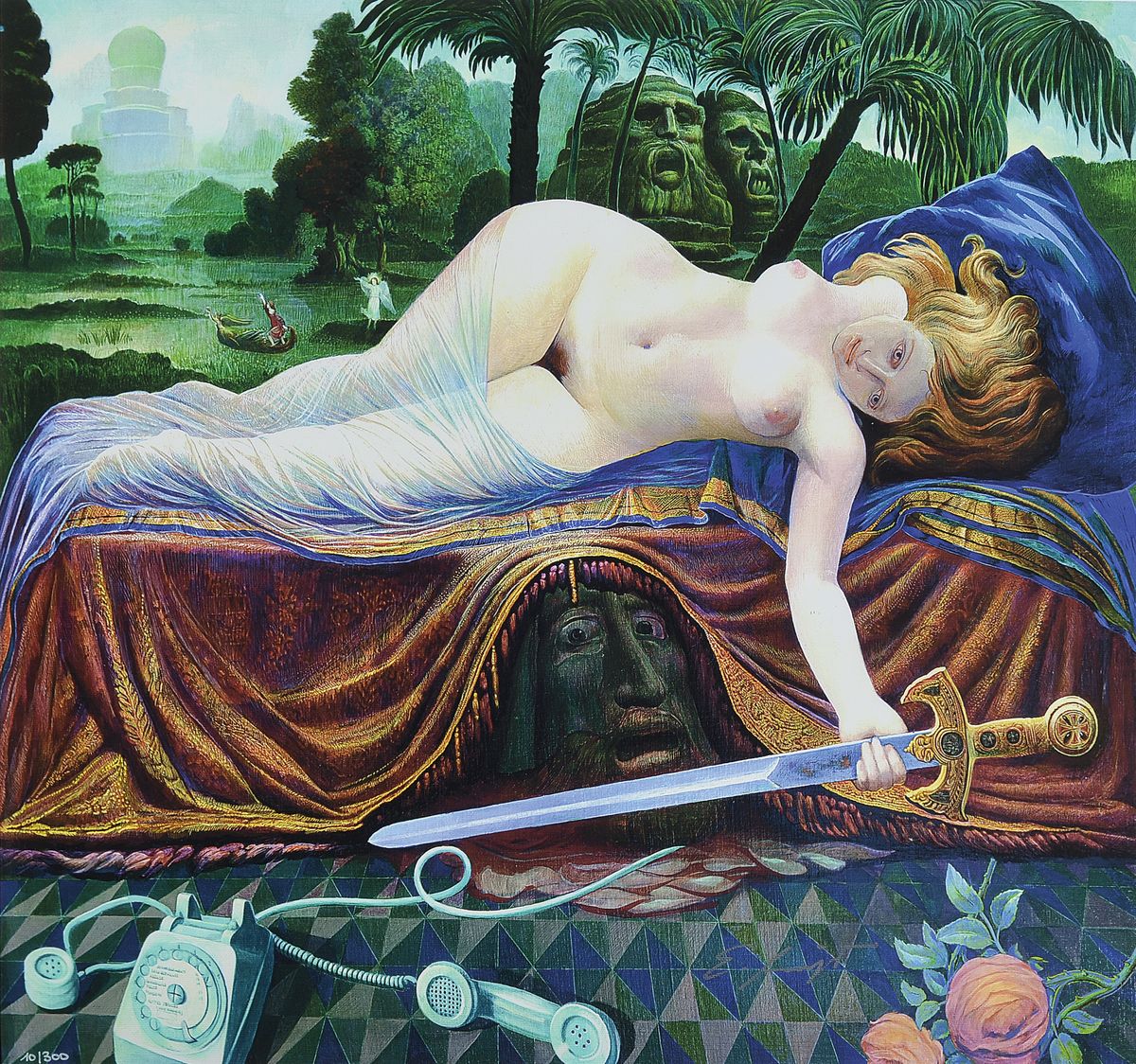 Detail c: Ernst Fuchs, 1930-2015, zwei Giclee-Drucke: Adam mystikus und Judith mit dem Haupt des Holofernes, beide handsigniert und num. ,