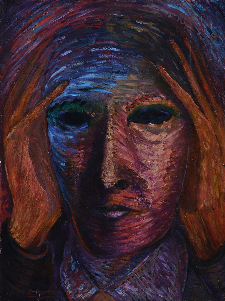 Carl Barth, 1896 Haan/Rheinland-1976 Düsseldorf, Porträt, Öl/Lwd, links unten signiert, ca. 80x60cm
