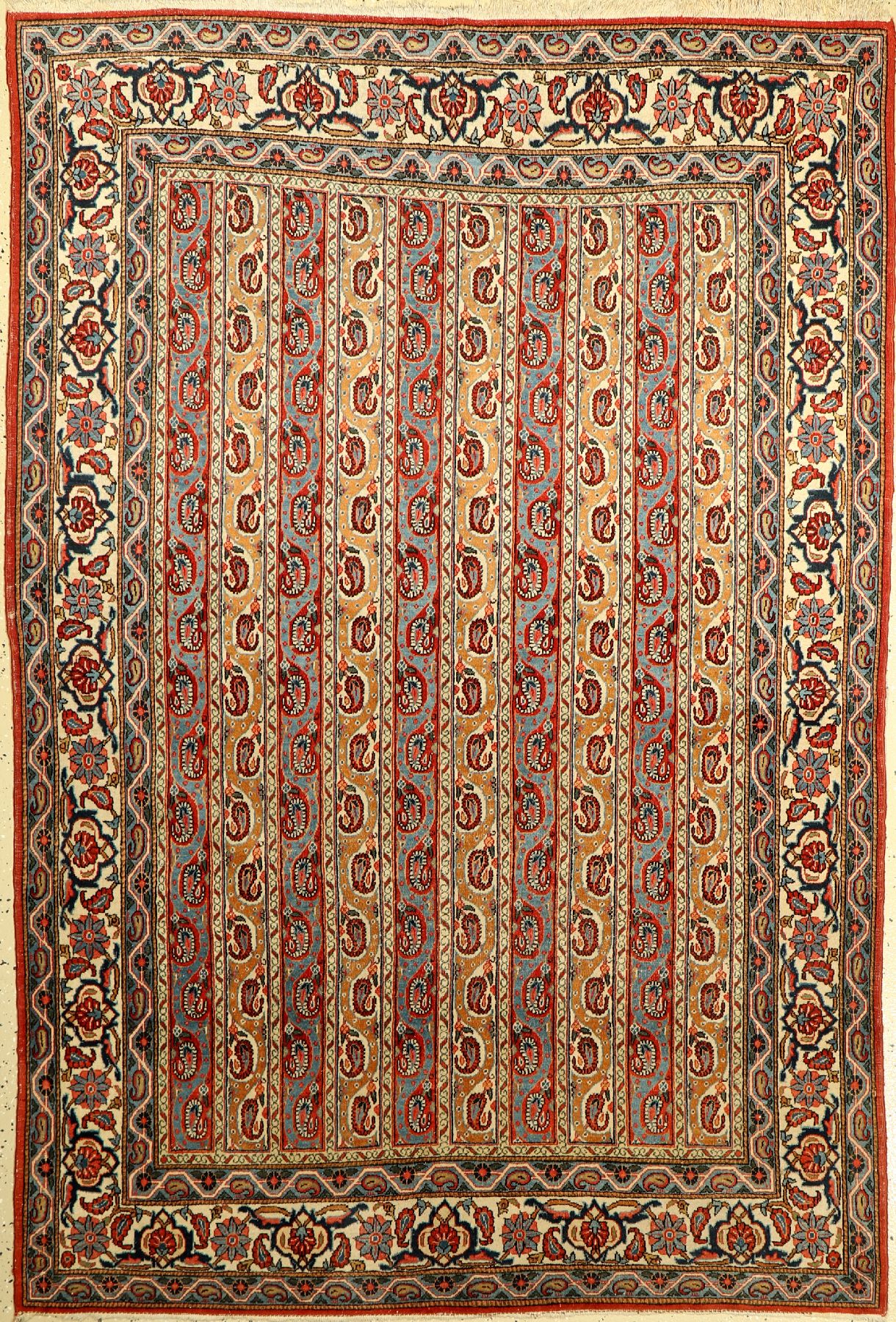 Ghom alt (Shawl Muster), Persien, ca. 50 Jahre, Wolle auf Baumwolle, ca. 208 x 142 cm, EHZ: 3