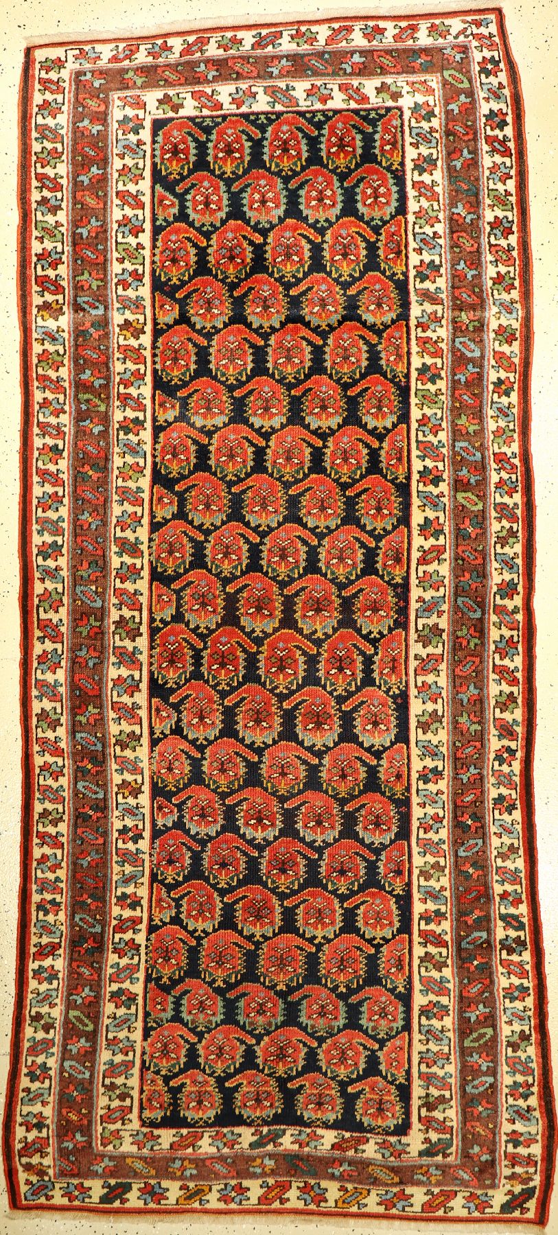 Kurdischer Teppich antik, Persien, um 1900,Wolle auf Wolle, ca. 270 x 116 cm, EHZ: 2-3