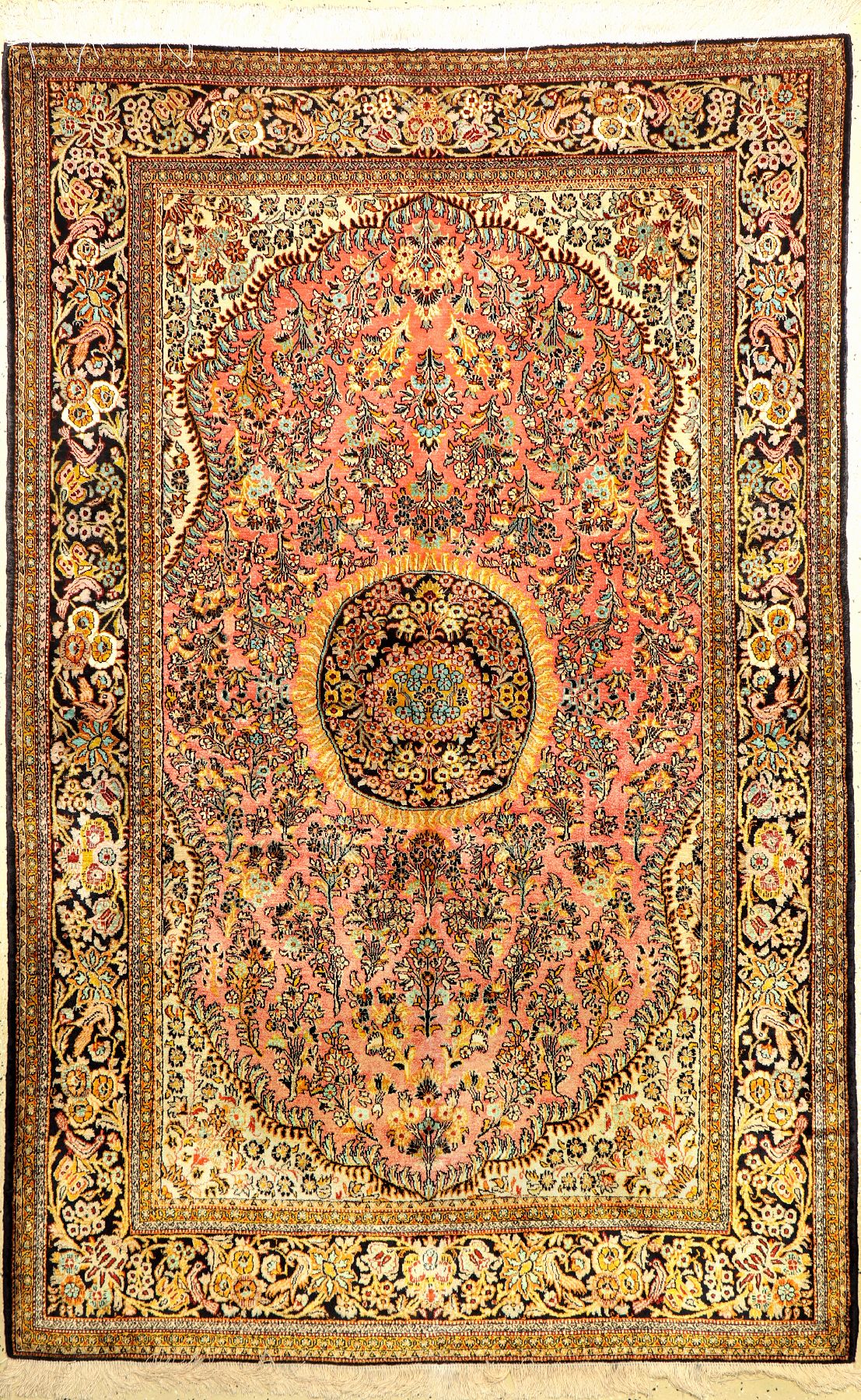 Seiden Ghom alt, Persien, ca. 40 Jahre, reine Naturseide, ca. 215 x 140 cm, EHZ: 2