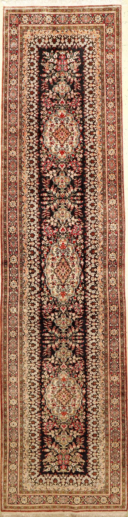 Seiden Ghom (Galerie), Persien, ca. 40 Jahre, reine Naturseide, ca. 390 x 96 cm, EHZ:2