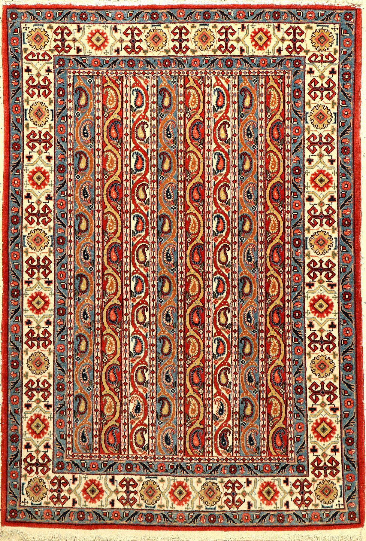 Ghom Kork (Shawl Design), Persien, ca. 30 Jahre, Korkwolle, ca. 153 x 106 cm, EHZ: 2-3