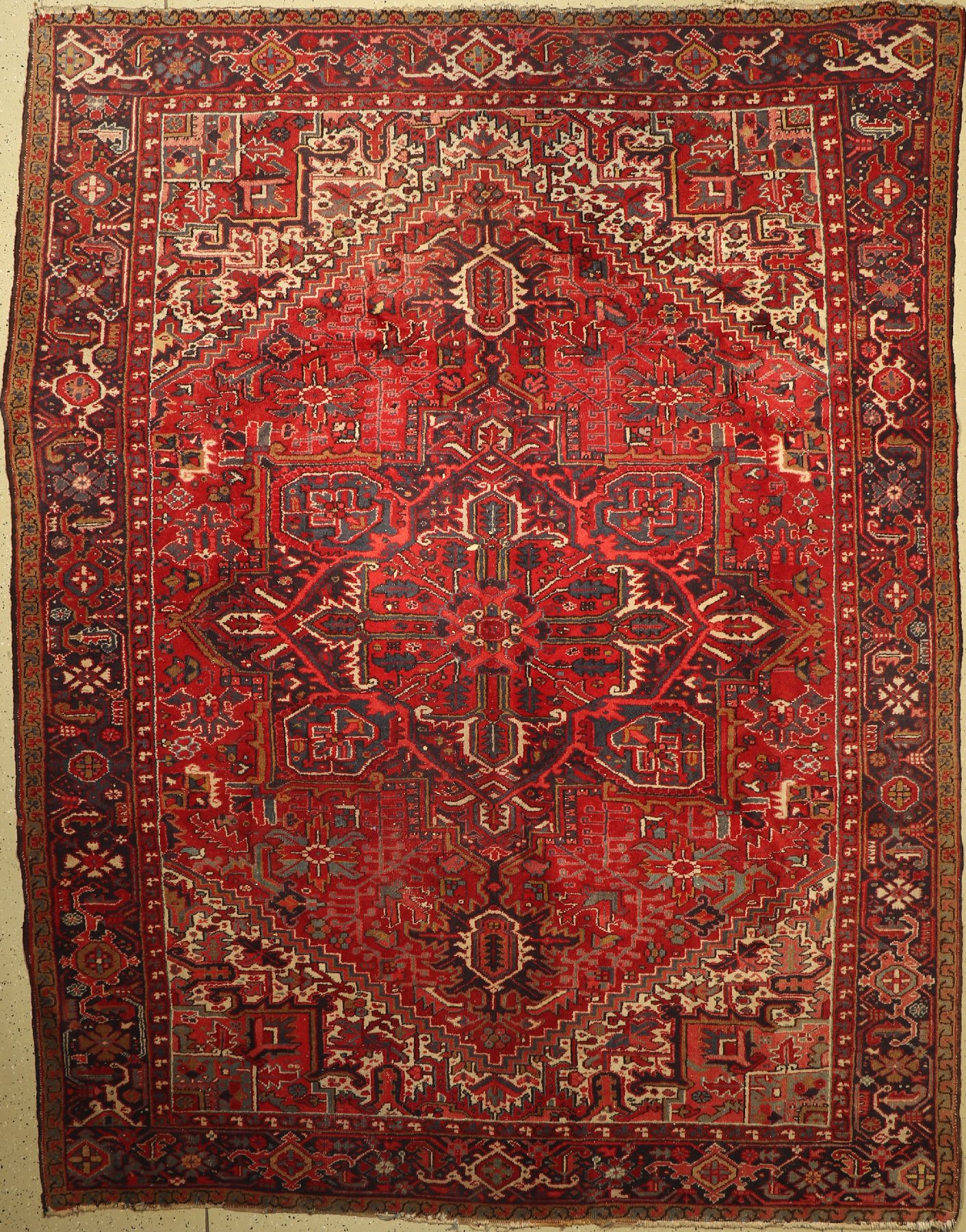 Heriz alt, Persien, ca. 50 Jahre, Wolle aufBaumwolle, ca. 333 x 261 cm, EHZ: 3-4