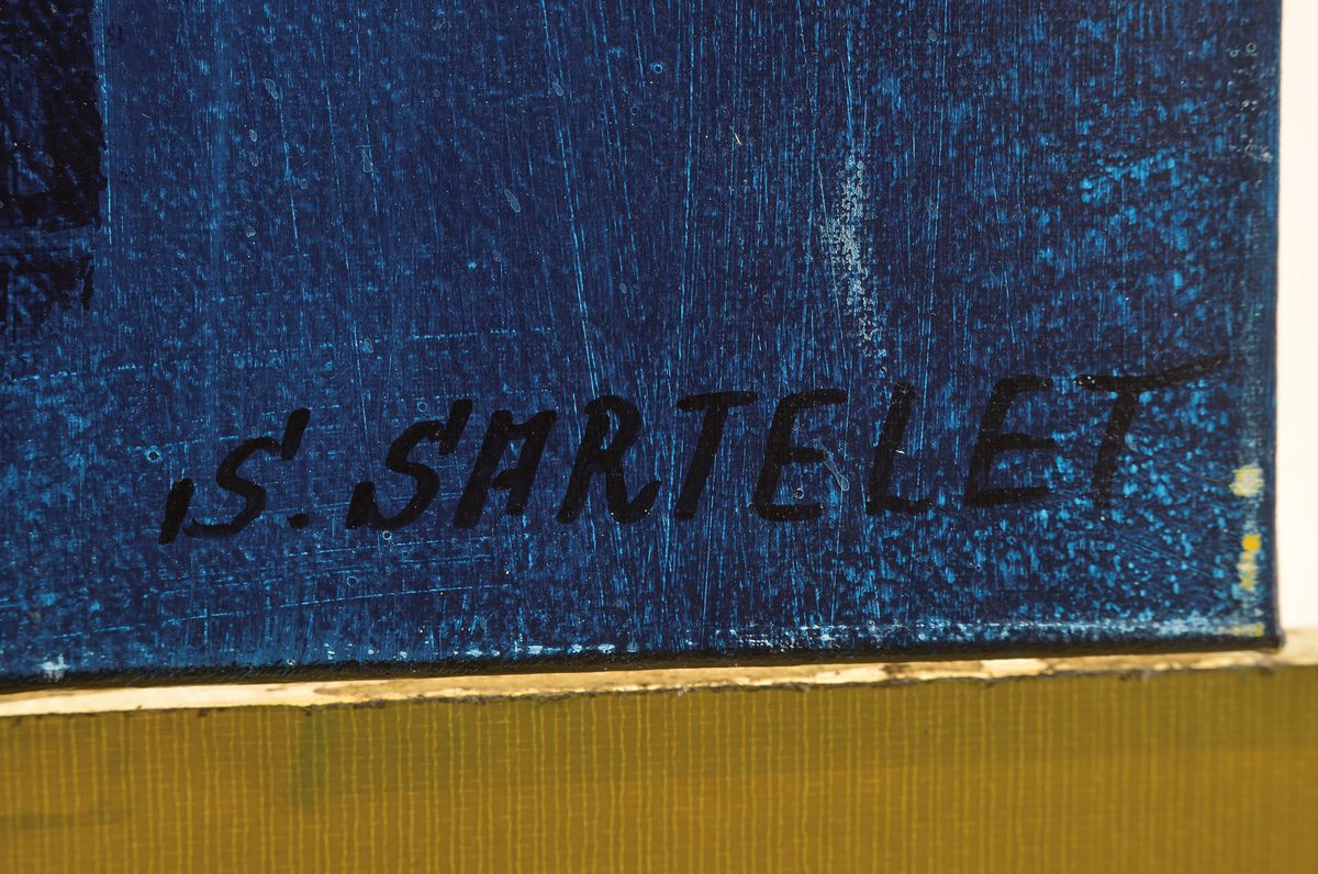 Detail b: Silvia Sartelet, geb. 1947 Berlin, Abstrakte Komposition, Diptychon, Acryl/Lwd, sign., je ca. 80x60 cm