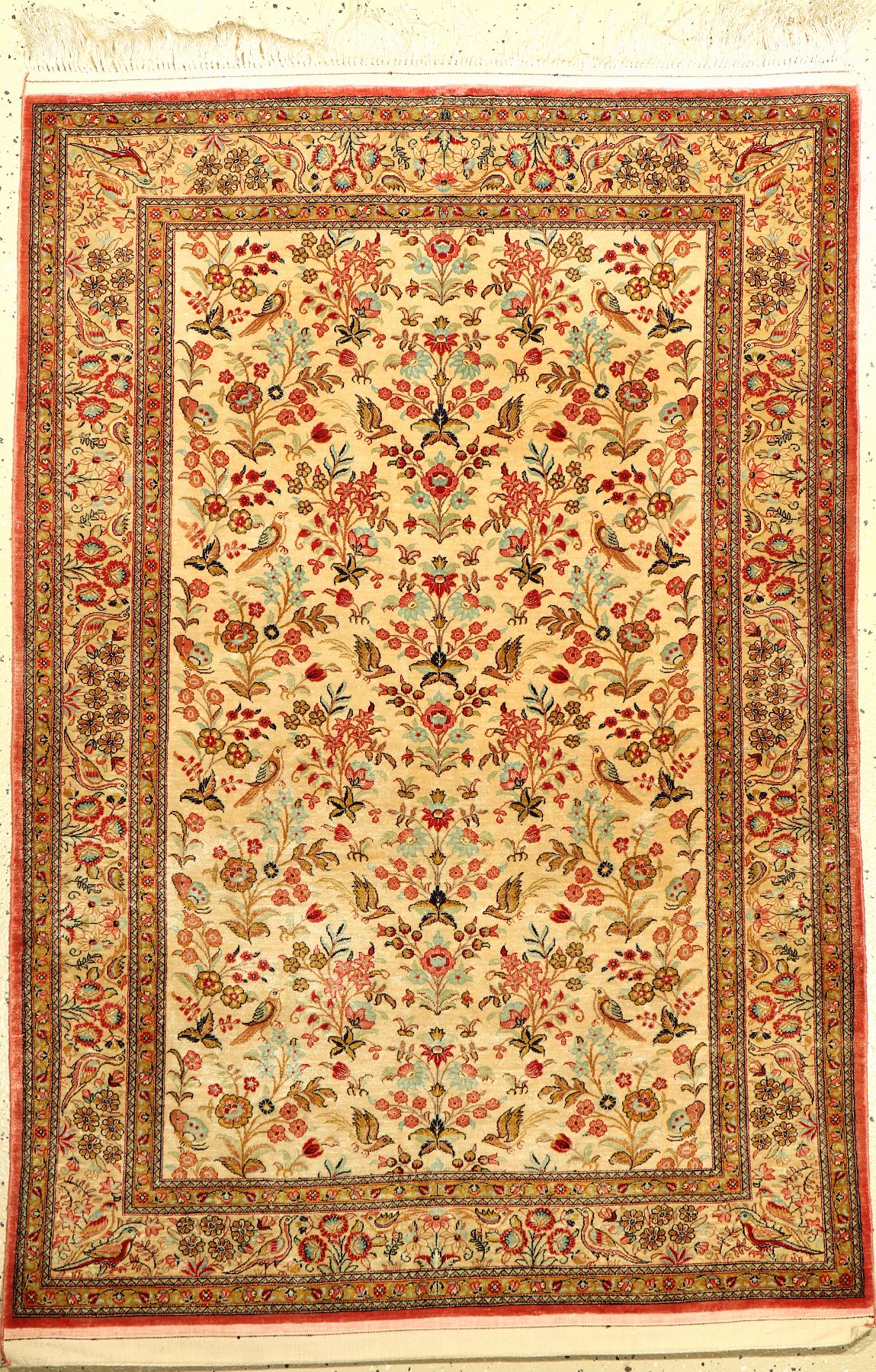 Seiden Ghom fein, Persien, ca. 20 Jahre, reine Naturseide, ca. 156 x 106 cm, EHZ: 2