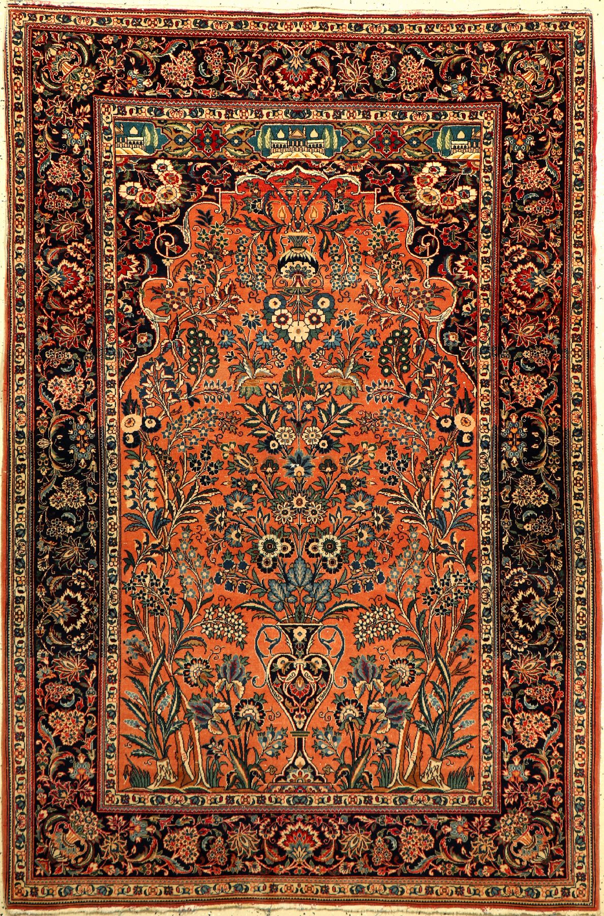 Keshan Kork, Persien, um 1940, Korkwolle, ca. 200 x 135 cm, EHZ: 3