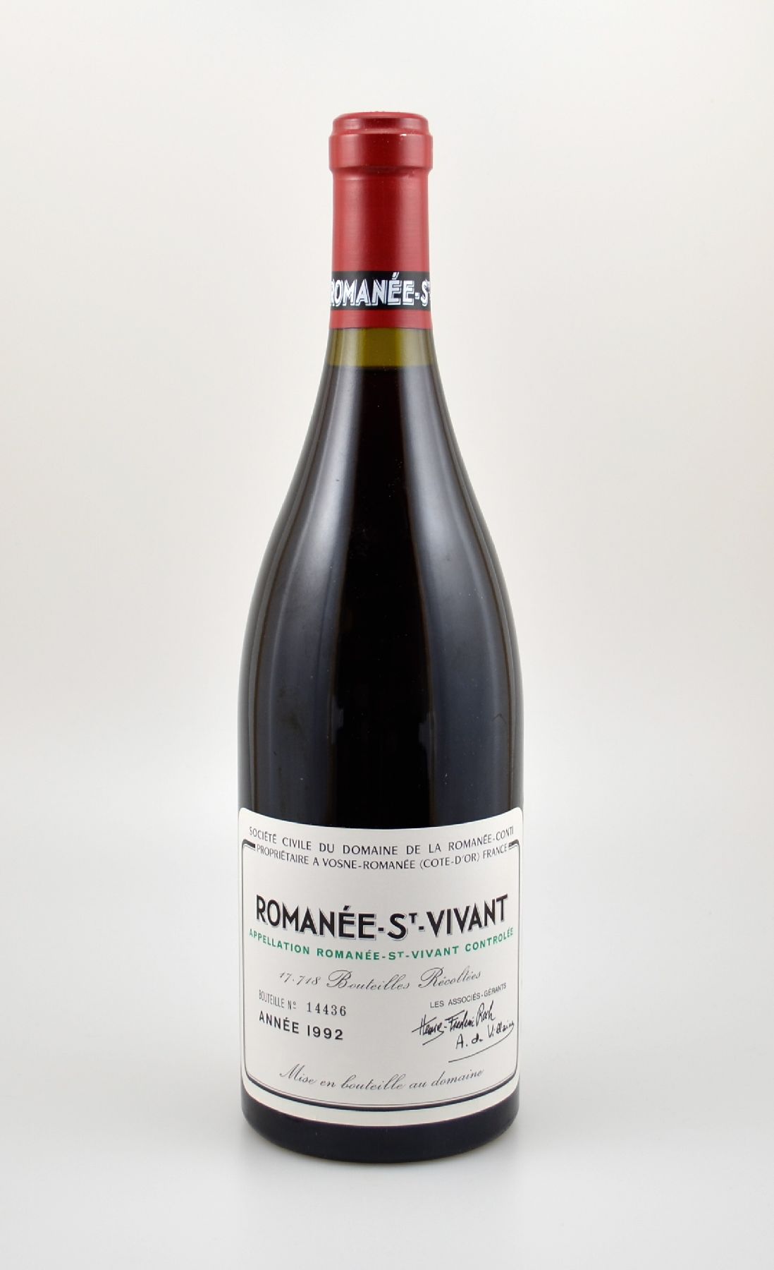 1 Flasche 1992 Romanee St-Vivant Grand Cru, Domaine de La Romanee-Conti, ca. 75 cl, 13 % Vol., Abstand zwischen Kapsel und Wein: ca. 1 cm, ...