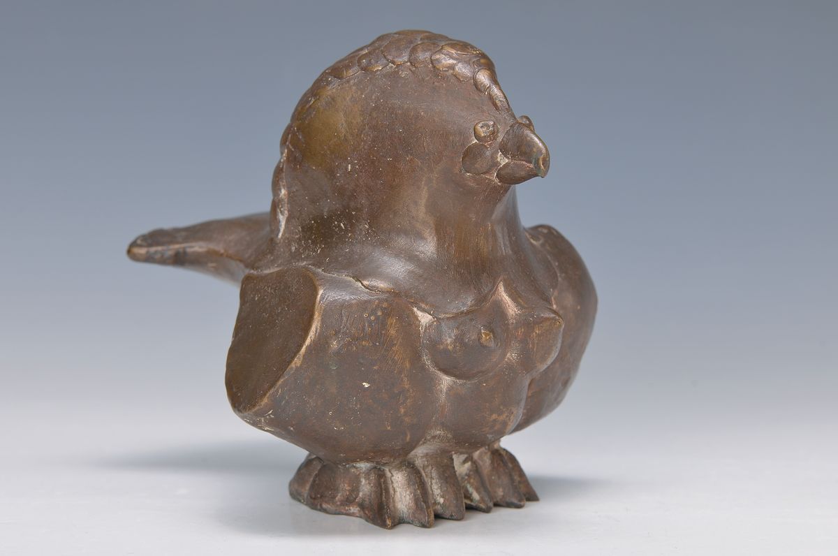 Gernot Rumpf , geb. 1941 Kaiserslautern, Vogel, Bronze, Gießerstempel, Monogramm, ca. 16x15x13 cm