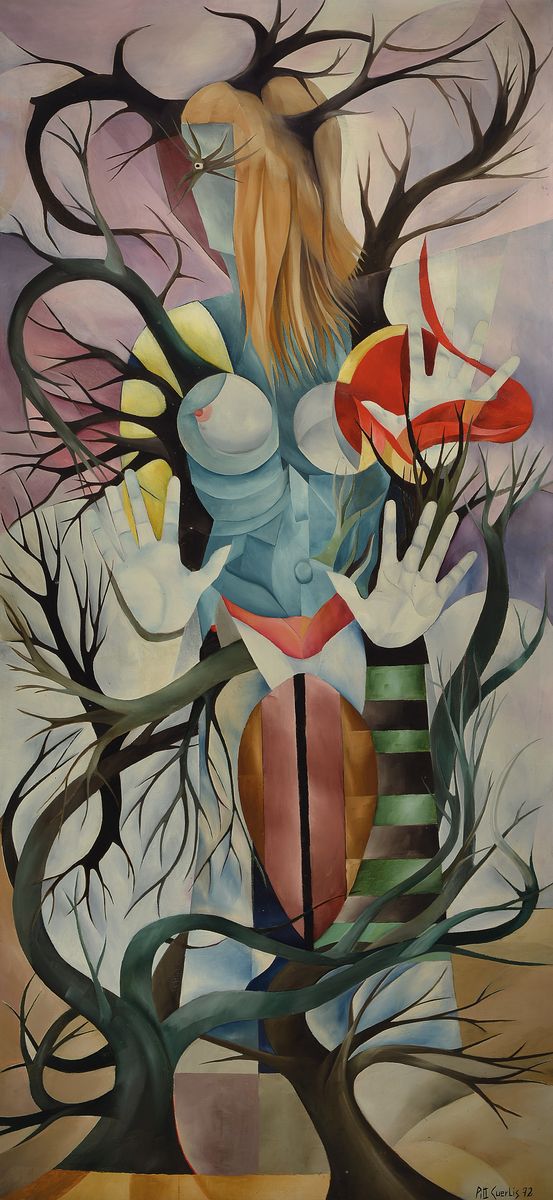 Pitt Cuerlis, (Peter), 1919-2008, Studium an der AK Düsseldorf, 1950-52 Schüler bei Braque und Chagall, tätig in Frankreich, Spanien und ...