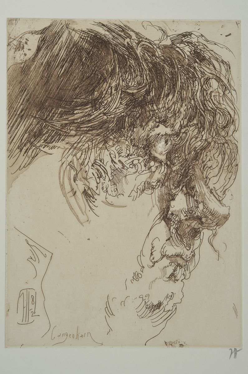 Horst Janssen, 1929-1995, Konvolut aus 2 Radierungen, je sign., je Motiv ca. 29x21 cm, gesamt ca. 53,5x40 cm