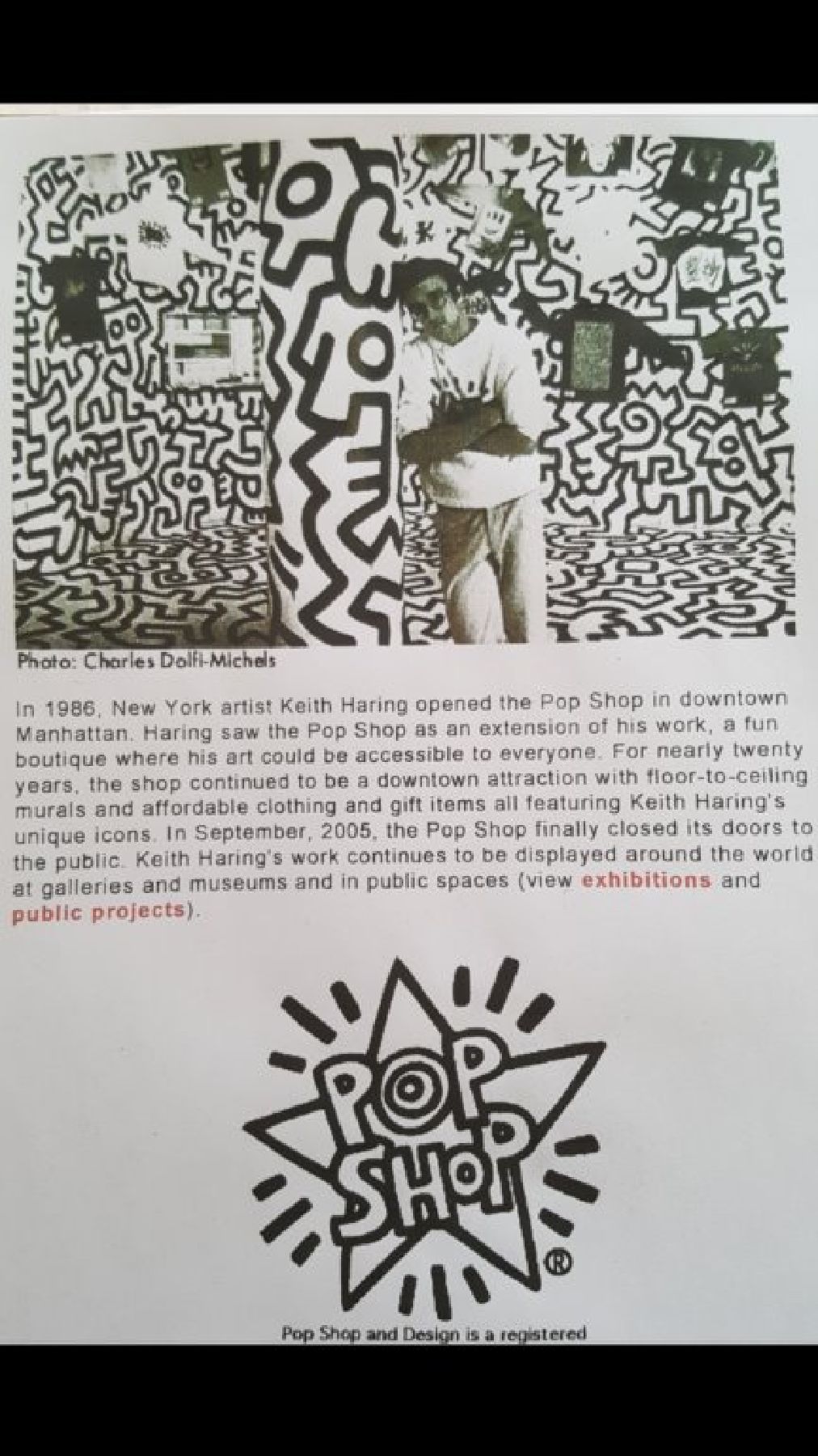 Detail b: Keith Haring, 1958 Reading-1990 New York City, Foto vom Künstler, handsigniert und datiert (19)88, Pop Shop Soho, NYC, ca. 13.5x10.5cm/21x16cm, ...