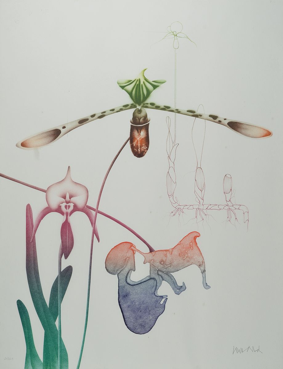 Detail c: Paul Wunderlich, 1924-2010, Konvolut aus 3 Farblithografien, je sign., je unter Glas gerahmt, gesamt je ca. 66x51 cm