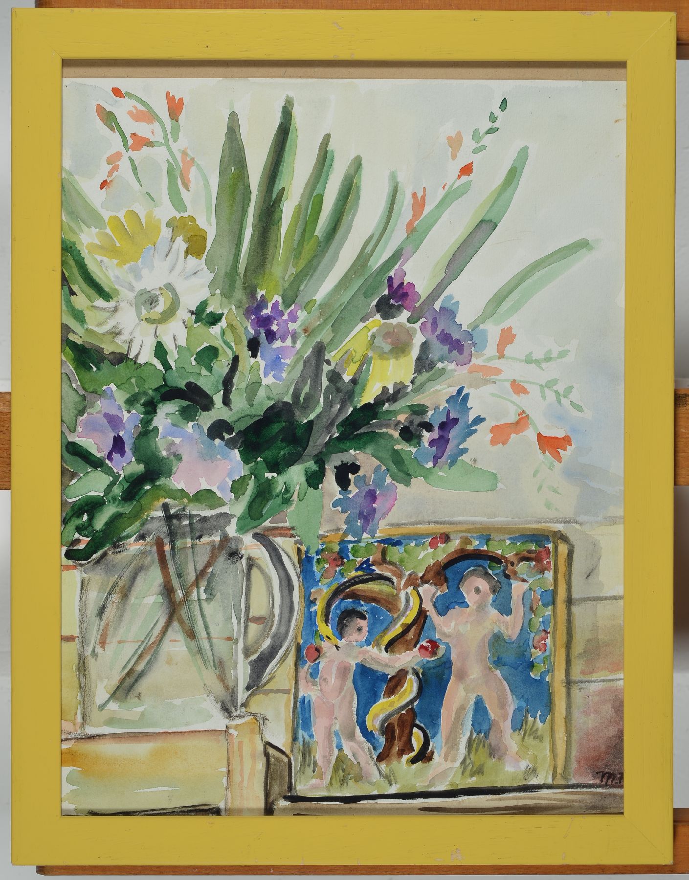 Michaela Krinner, 1915 Waldmünchen-2006, 3 Aquarelle mit Blumenstillleben, zwei signiert, eines monogrammiert, ca. 25x19cm/ 29x19cm/38x29cm, alle ...