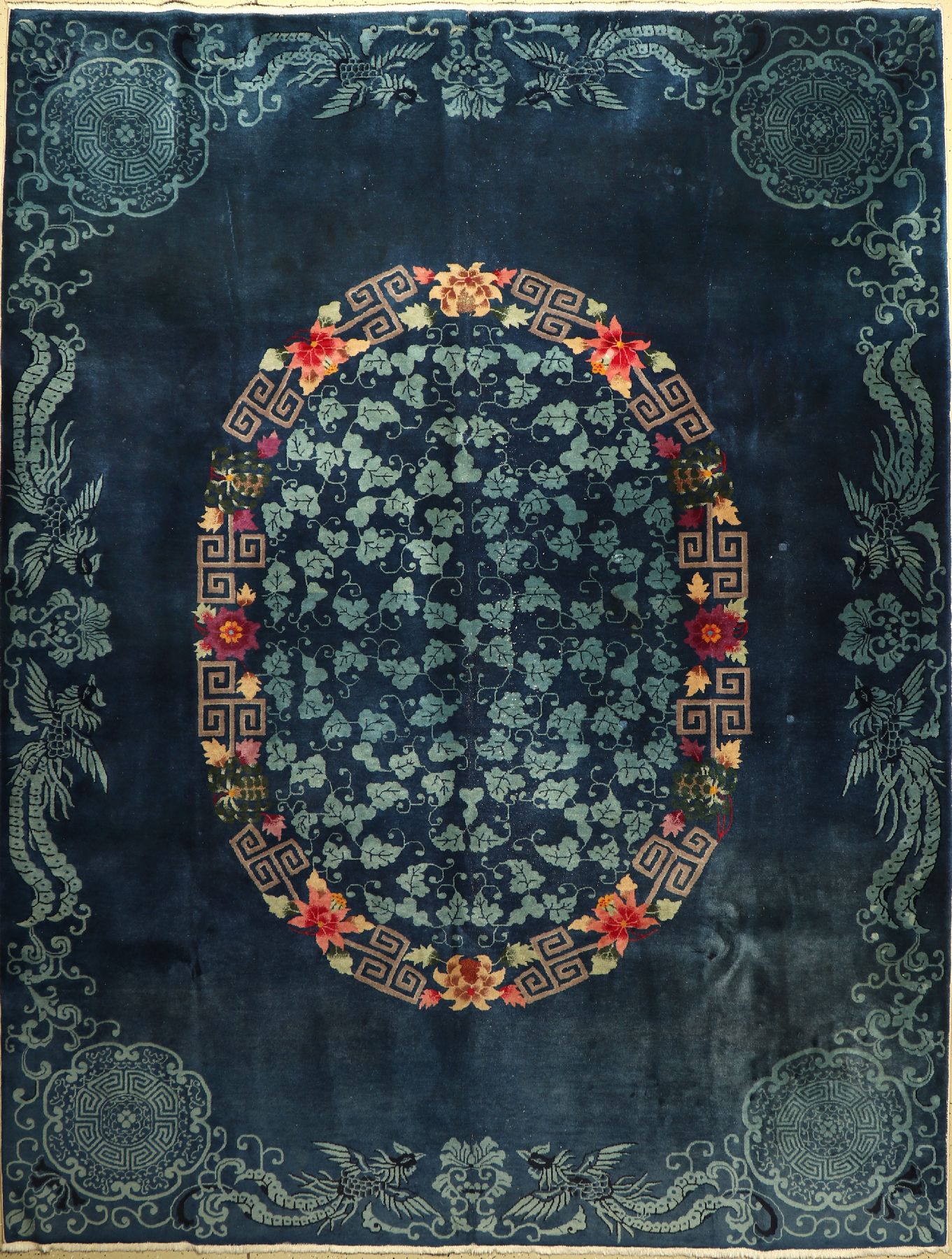 Peking alt (Art-Deco), China, um 1930/1940,Korkwolle, ca. 350 x 265 cm, EHZ: 3