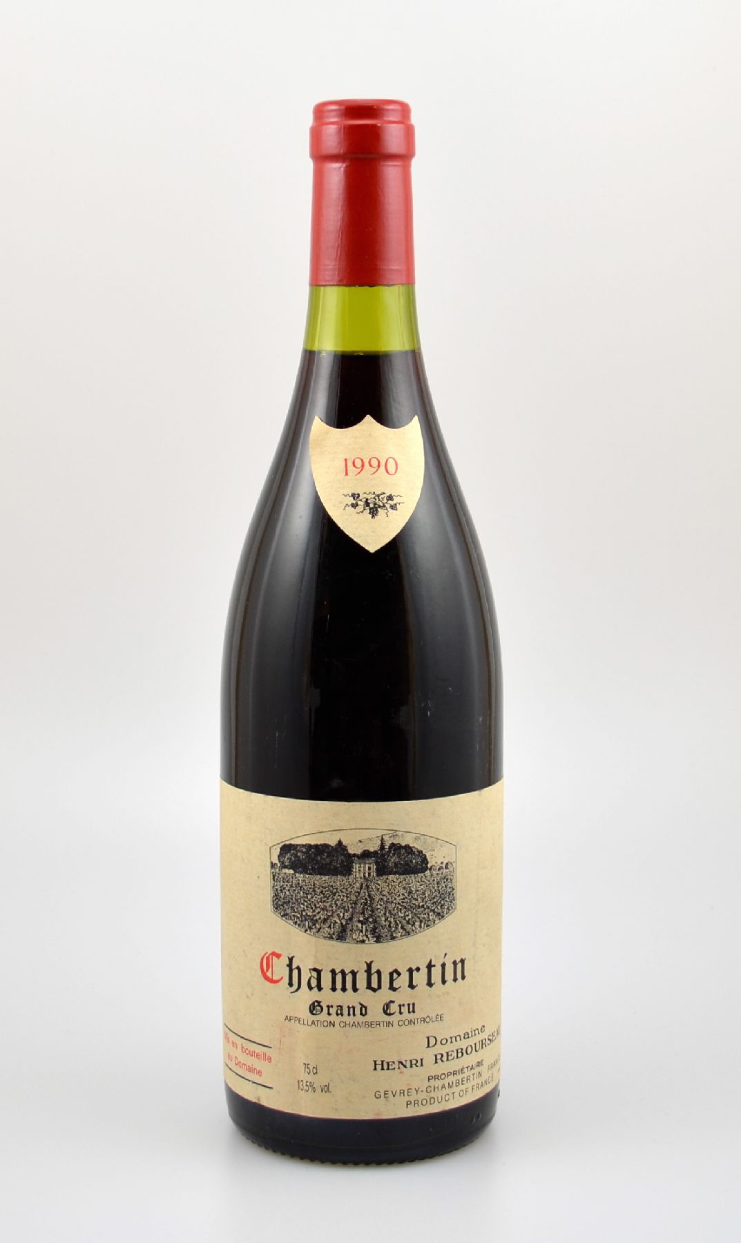 2 Flasche 1990 Chambertin Grand Cru, Domaine Henri Rebourseau, je ca. 75 cl, 13,5 % Vol., Abstände zwischen Kapsel und Wein: ca. 1 bis 1,5 cm, guter ...