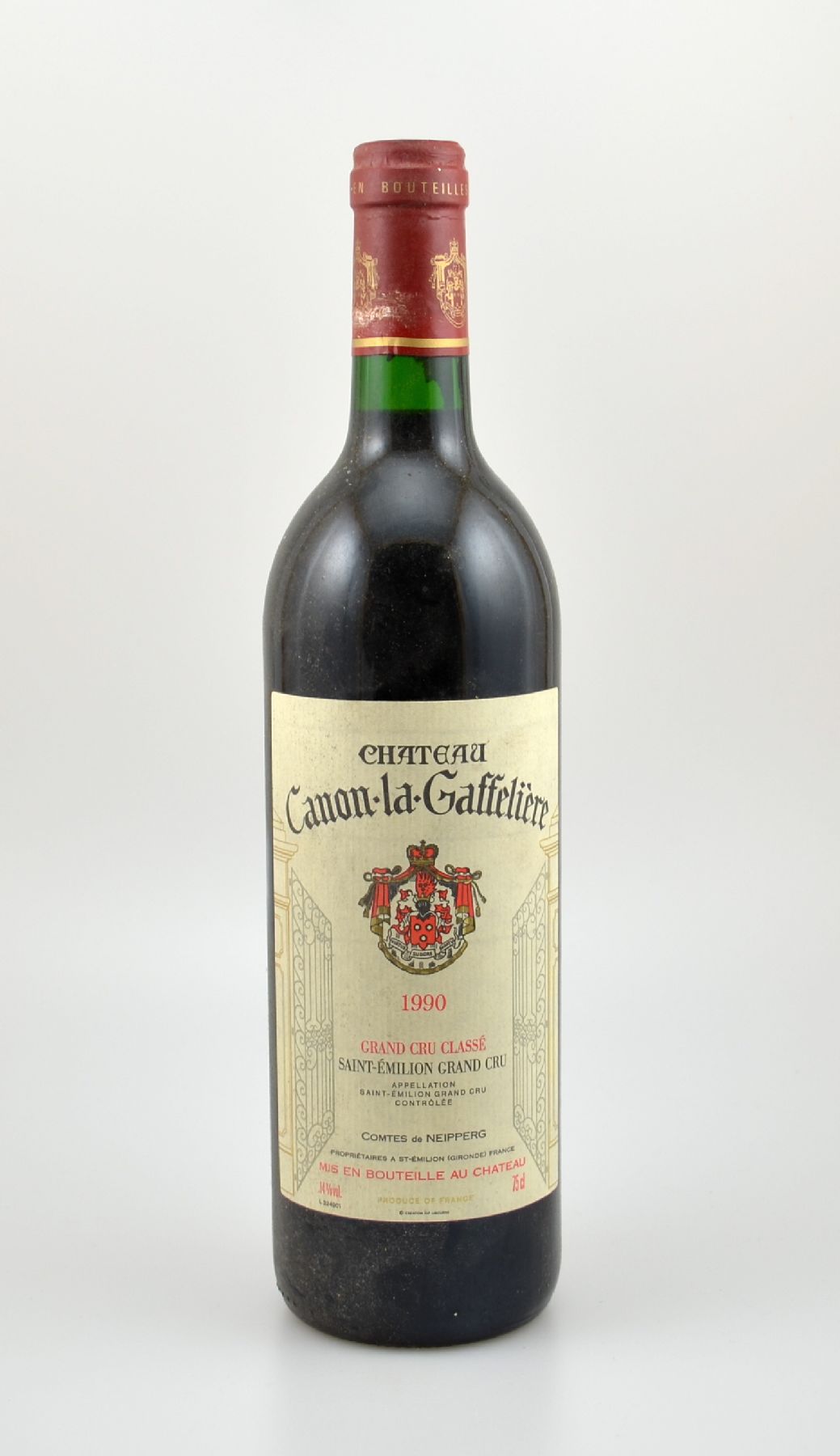 4 Flaschen 1990 Chateau Canon-la-Gaffeliere, Saint-Emilion Grand Cru, Grand Cru Classe je ca. 75 cl, 14 % Vol., Füllstände: 3x into neck & 1x top ...