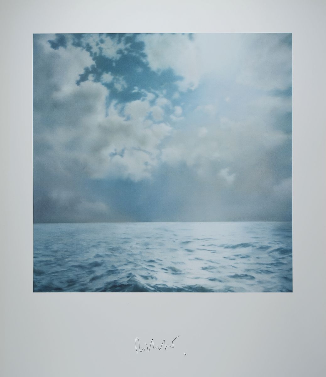 Gerhard Richter, geb. 1932, Seestück, Offset-Litho, handsign., leichter knick unten rechts an Ecke, ca. 90x70 cm