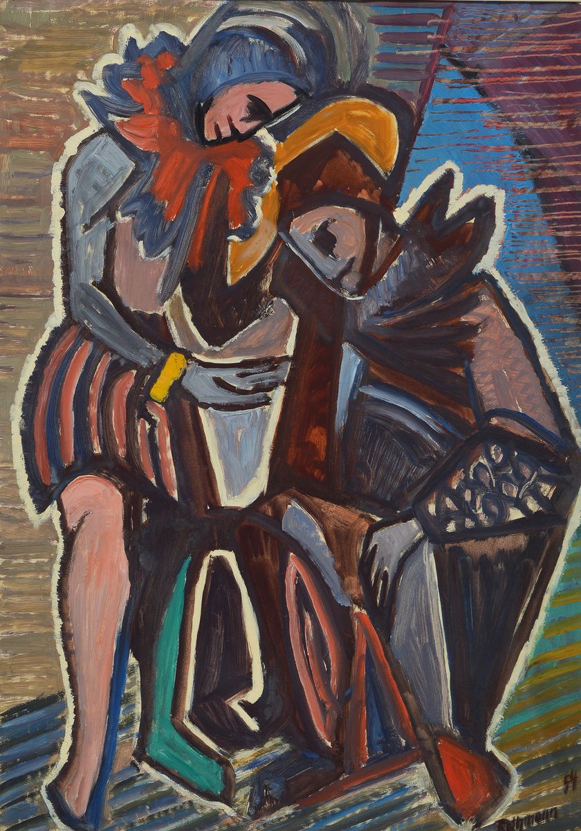 Detail a: Friedel Rothmann, 1898-1983, Konvolut aus 3 Arbeiten, Mischtechnik, je sign., eins unter Glas gerahmt ca. 66x48, 75x56, 79x61 cm